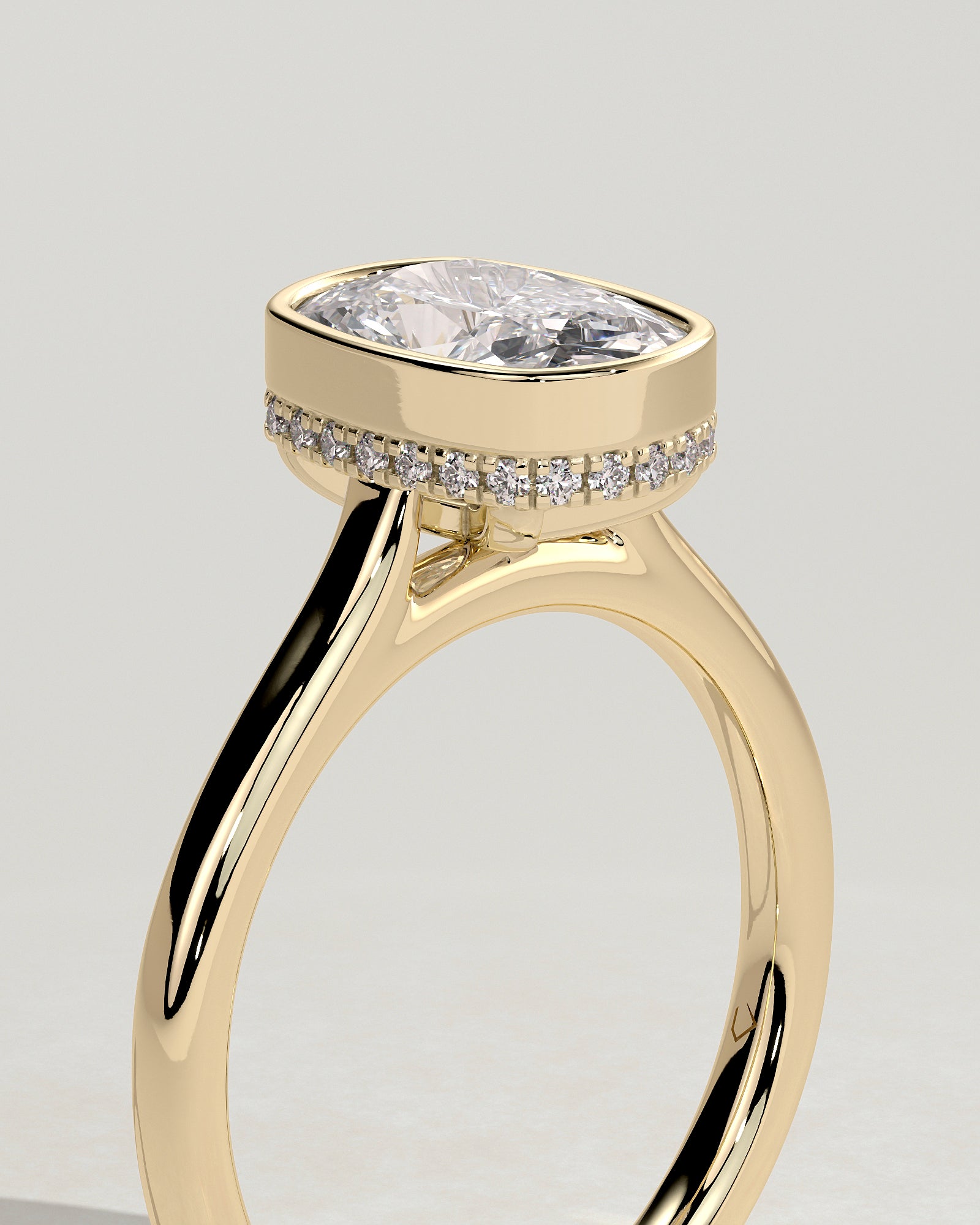 Round Halo, Pave & Split Shank Engagement Ring – 1.93 CT Lab Grown Diamond