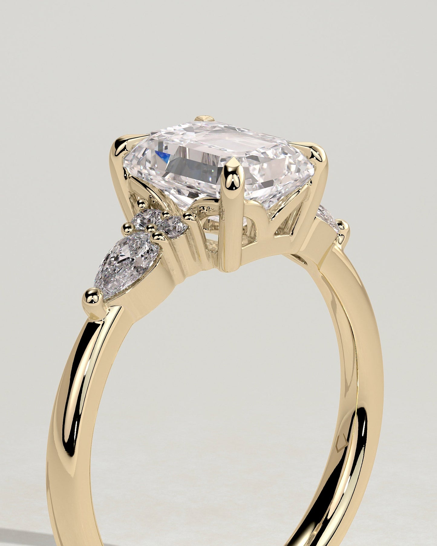 Round Halo, Pave & Split Shank Engagement Ring – 1.93 CT Lab Grown Diamond