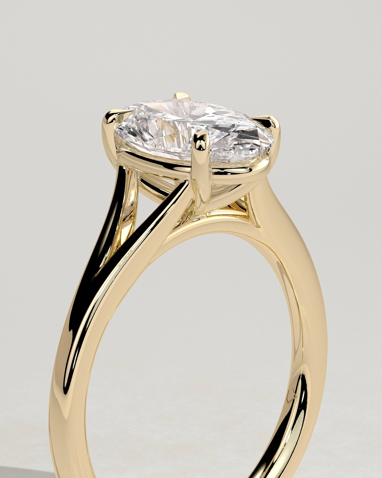 Round Halo, Pave & Split Shank Engagement Ring – 1.93 CT Lab Grown Diamond