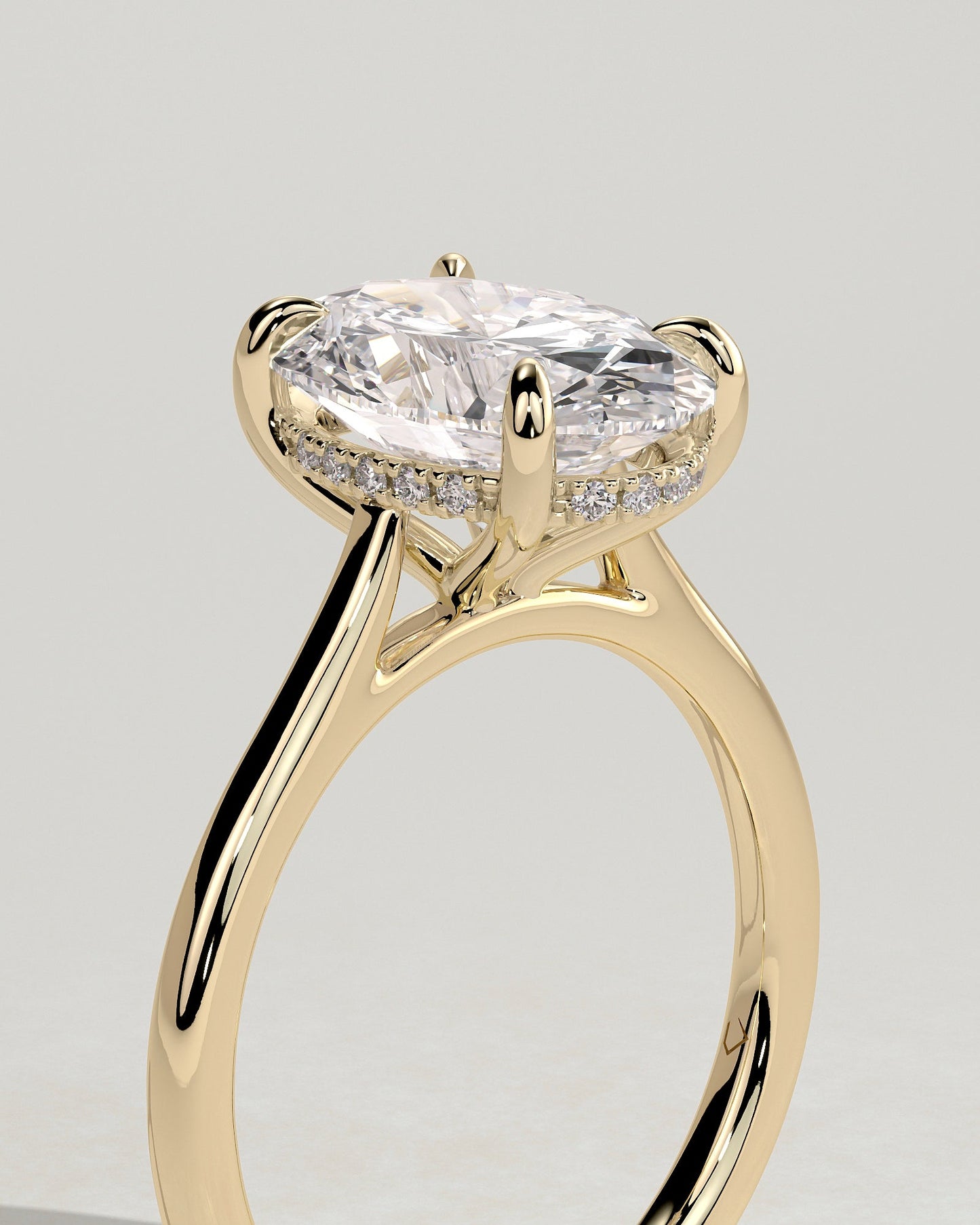 Round Halo, Pave & Split Shank Engagement Ring – 1.93 CT Lab Grown Diamond