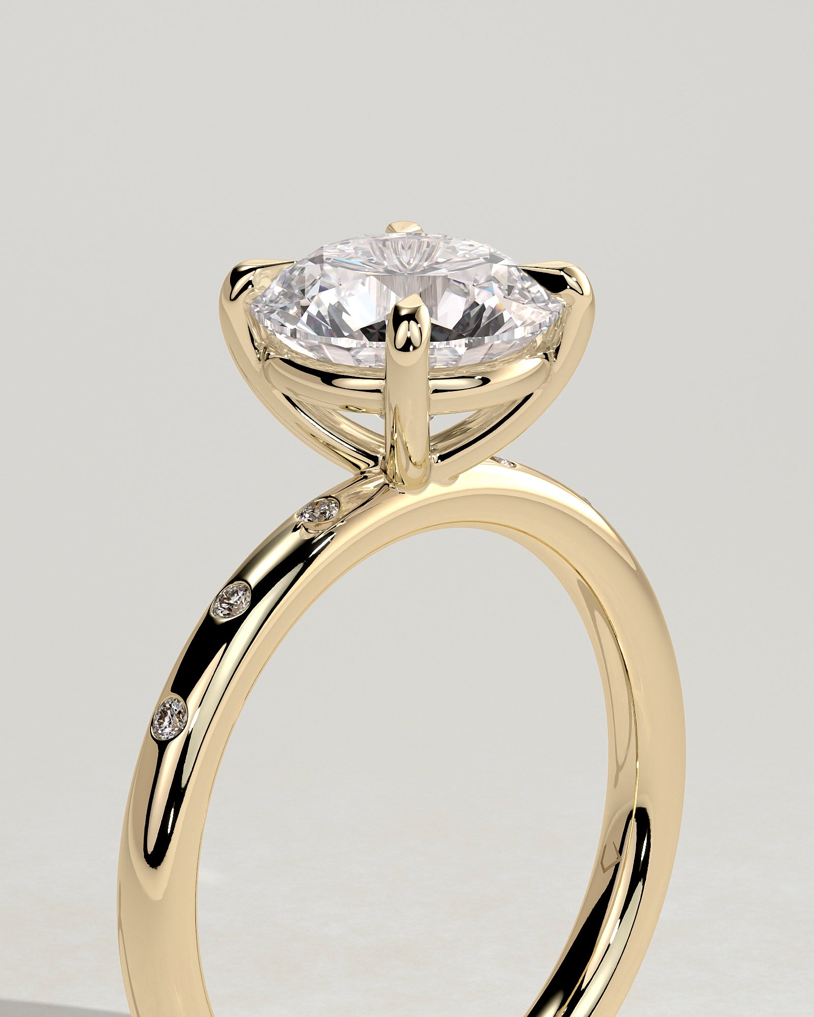 Round Halo, Pave & Split Shank Engagement Ring – 1.93 CT Lab Grown Diamond