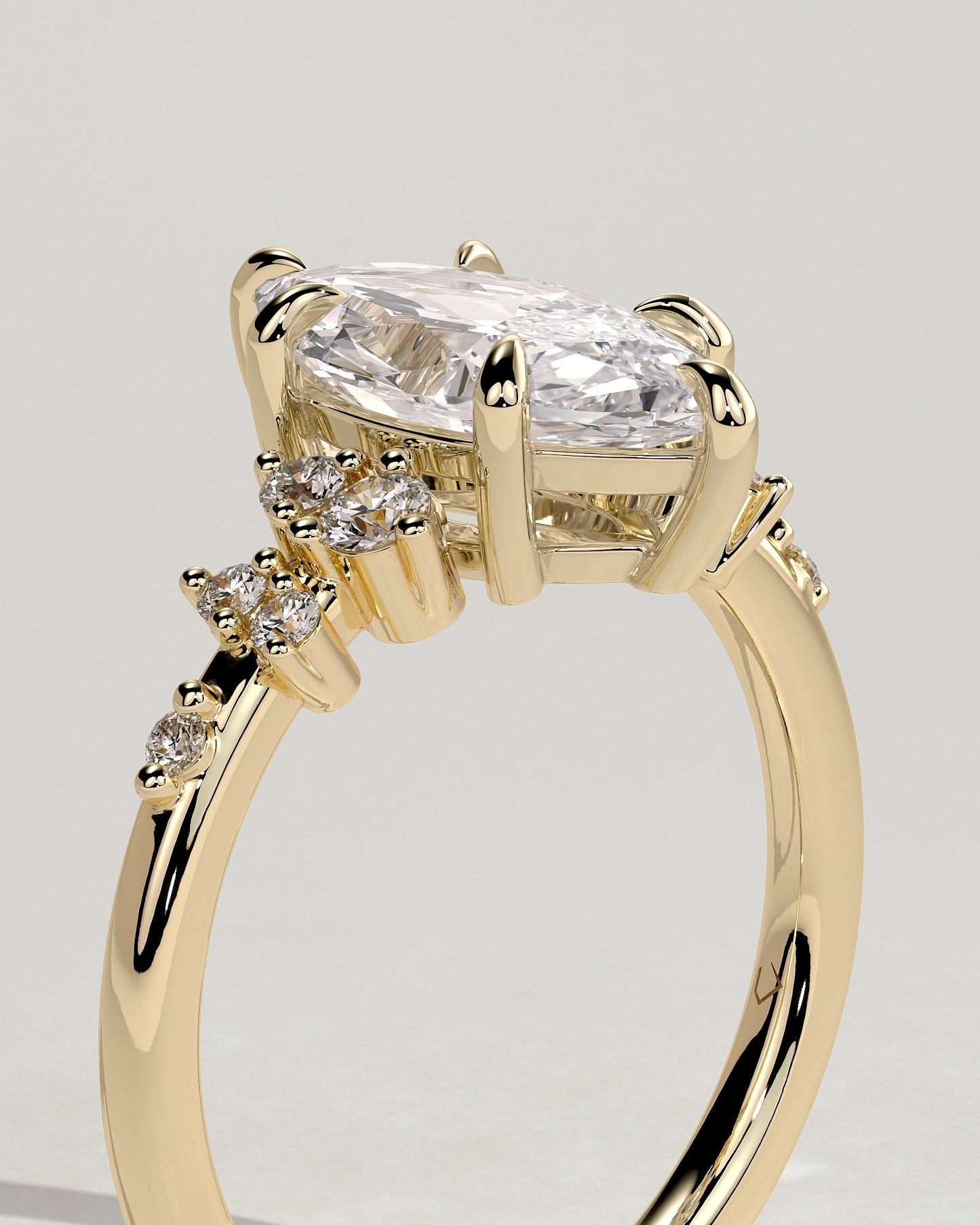 Round Halo, Pave & Split Shank Engagement Ring – 1.93 CT Lab Grown Diamond