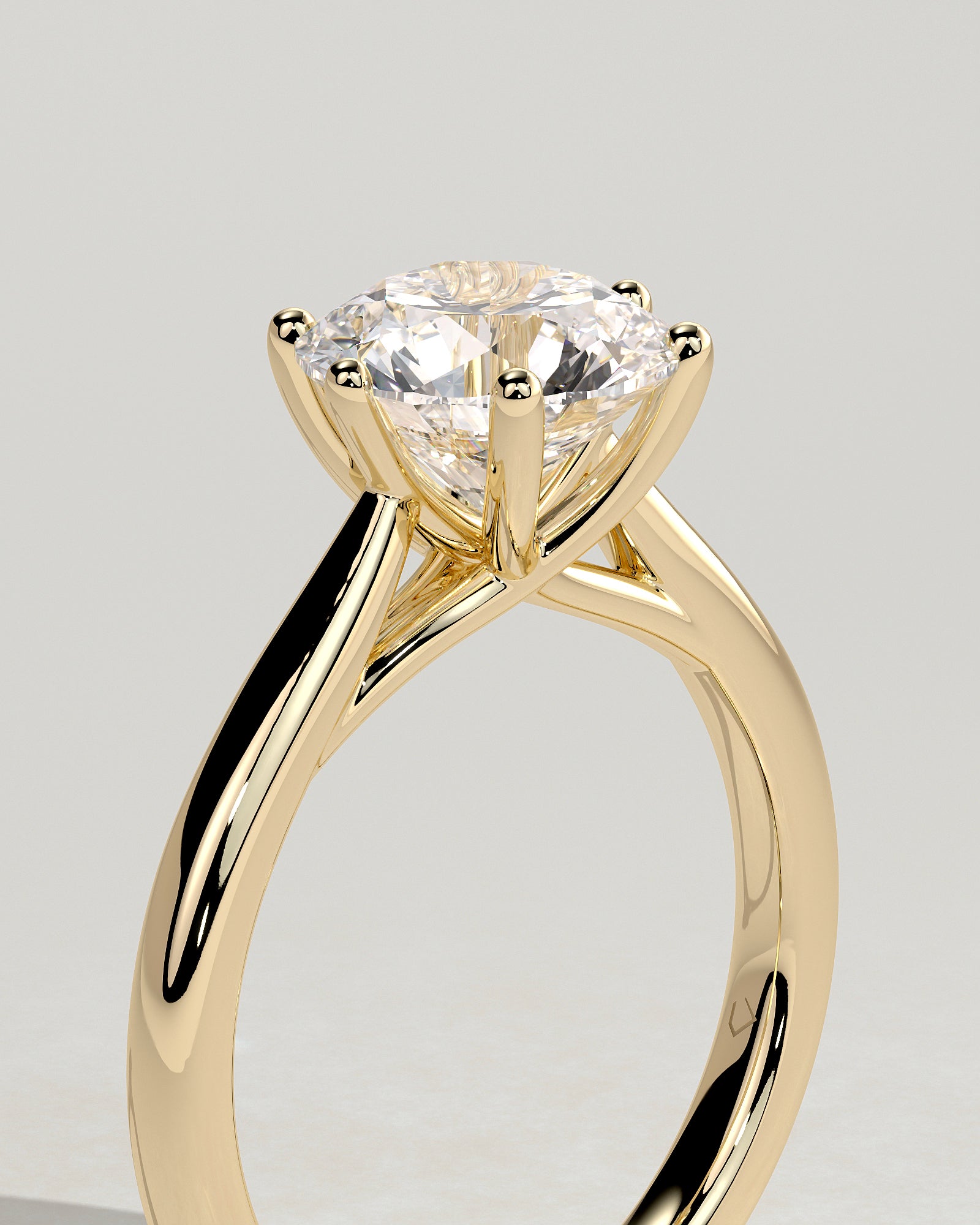 Round Halo, Pave & Split Shank Engagement Ring – 1.93 CT Lab Grown Diamond