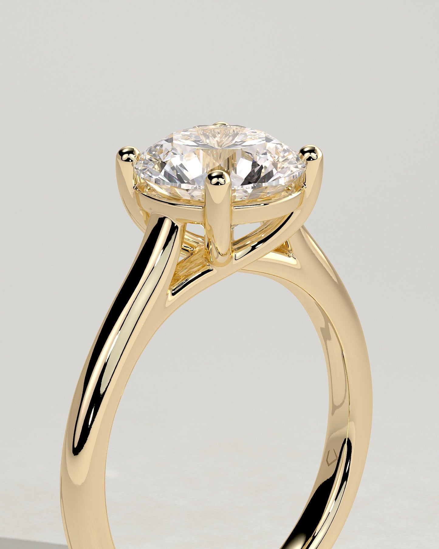 Round Halo, Pave & Split Shank Engagement Ring – 1.93 CT Lab Grown Diamond