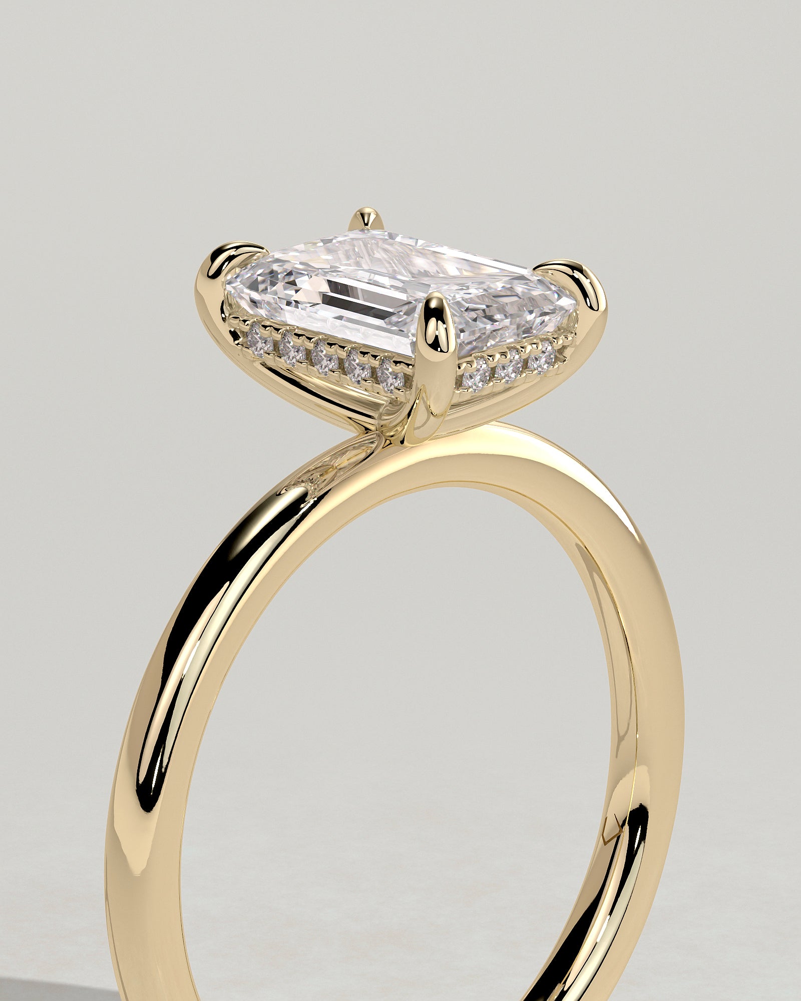 Round Halo, Pave & Split Shank Engagement Ring – 1.93 CT Lab Grown Diamond
