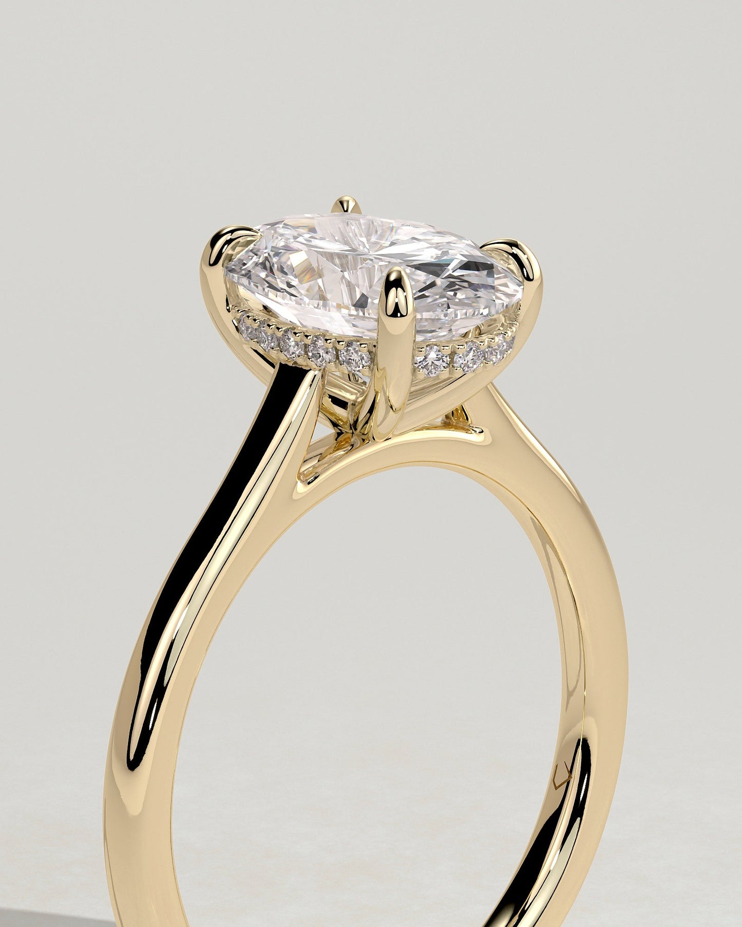 Round Halo, Pave & Split Shank Engagement Ring – 1.93 CT Lab Grown Diamond