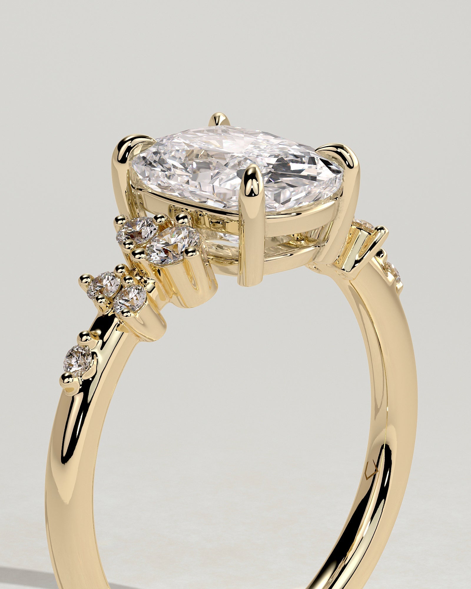 Round Halo, Pave & Split Shank Engagement Ring – 1.93 CT Lab Grown Diamond