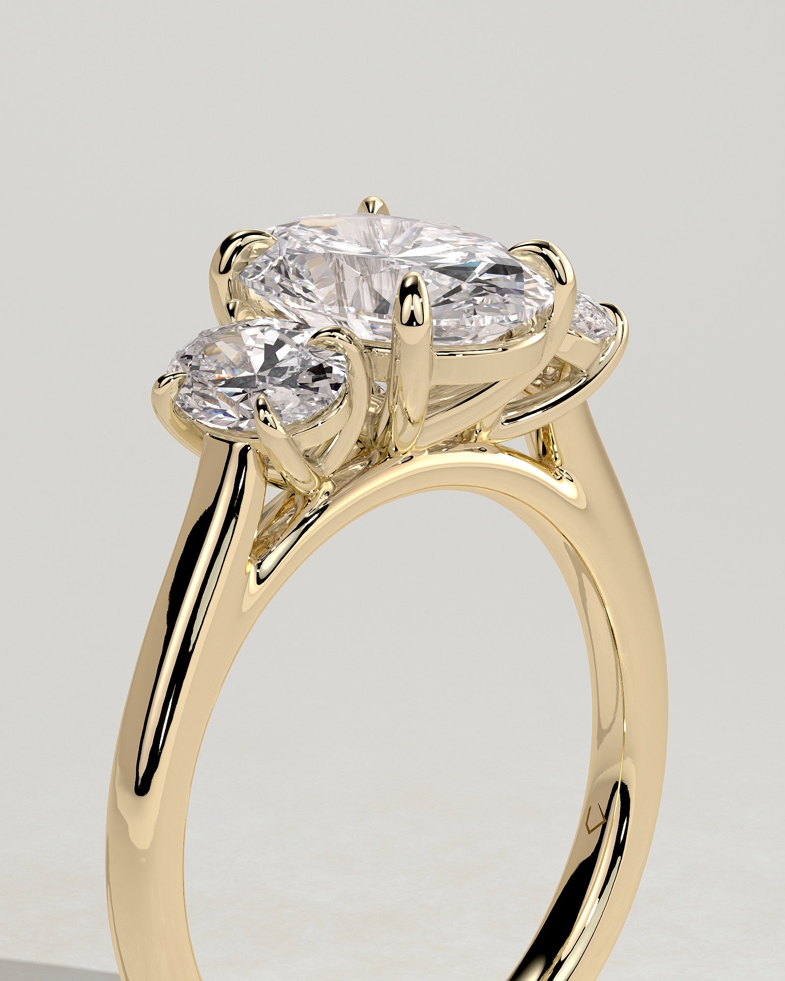 Round Halo, Pave & Split Shank Engagement Ring – 1.93 CT Lab Grown Diamond