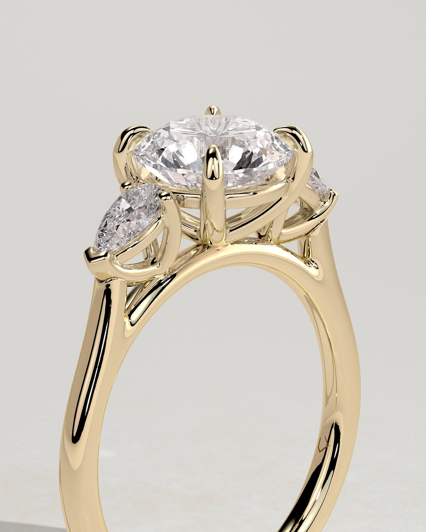 Round Halo, Pave & Split Shank Engagement Ring – 1.93 CT Lab Grown Diamond