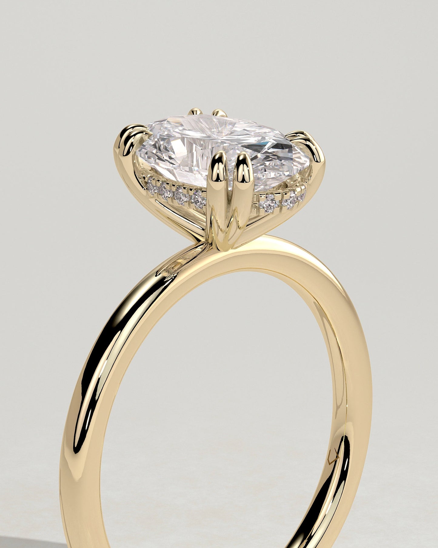 Round Halo, Pave & Split Shank Engagement Ring – 1.93 CT Lab Grown Diamond