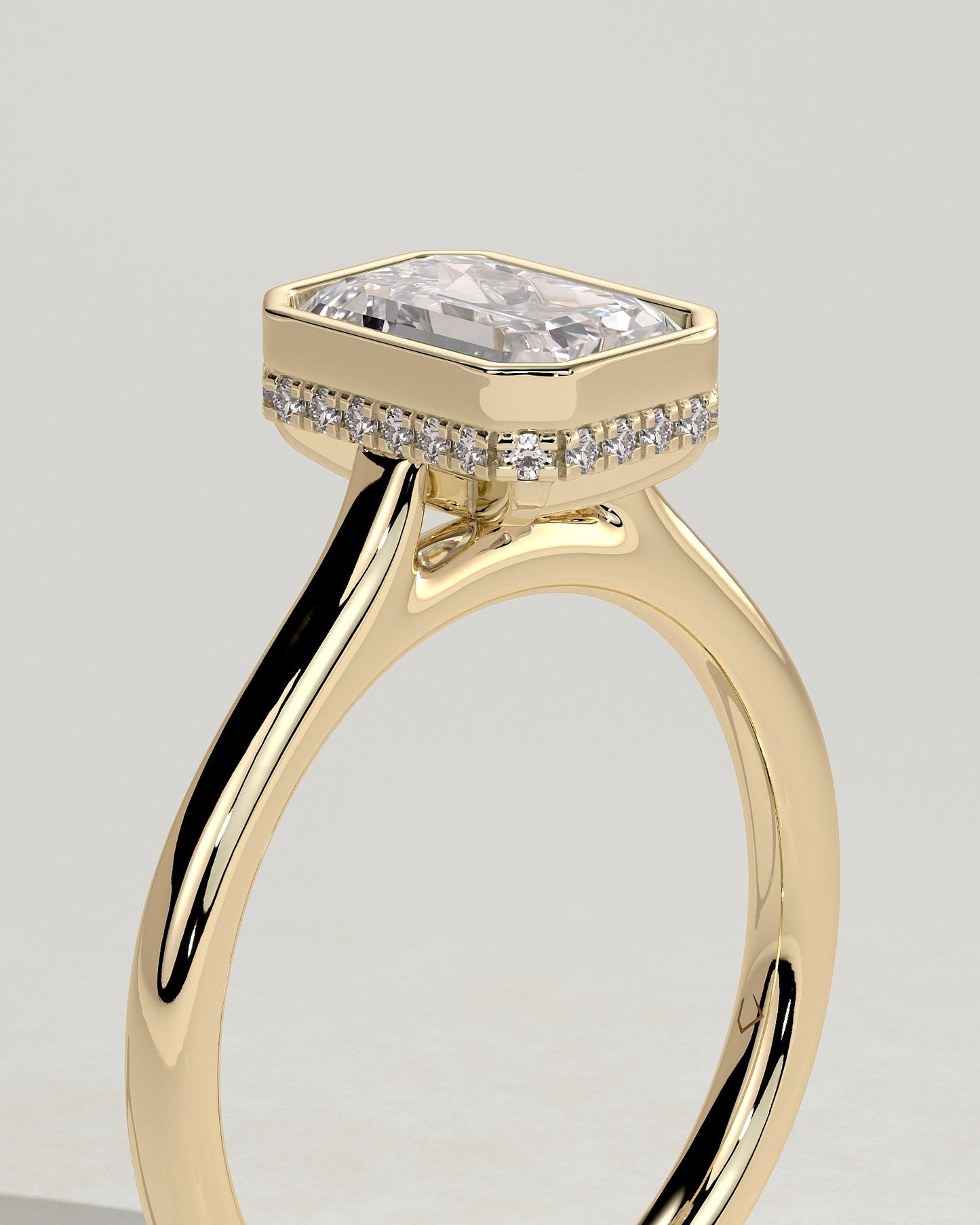 Round Halo, Pave & Split Shank Engagement Ring – 1.93 CT Lab Grown Diamond
