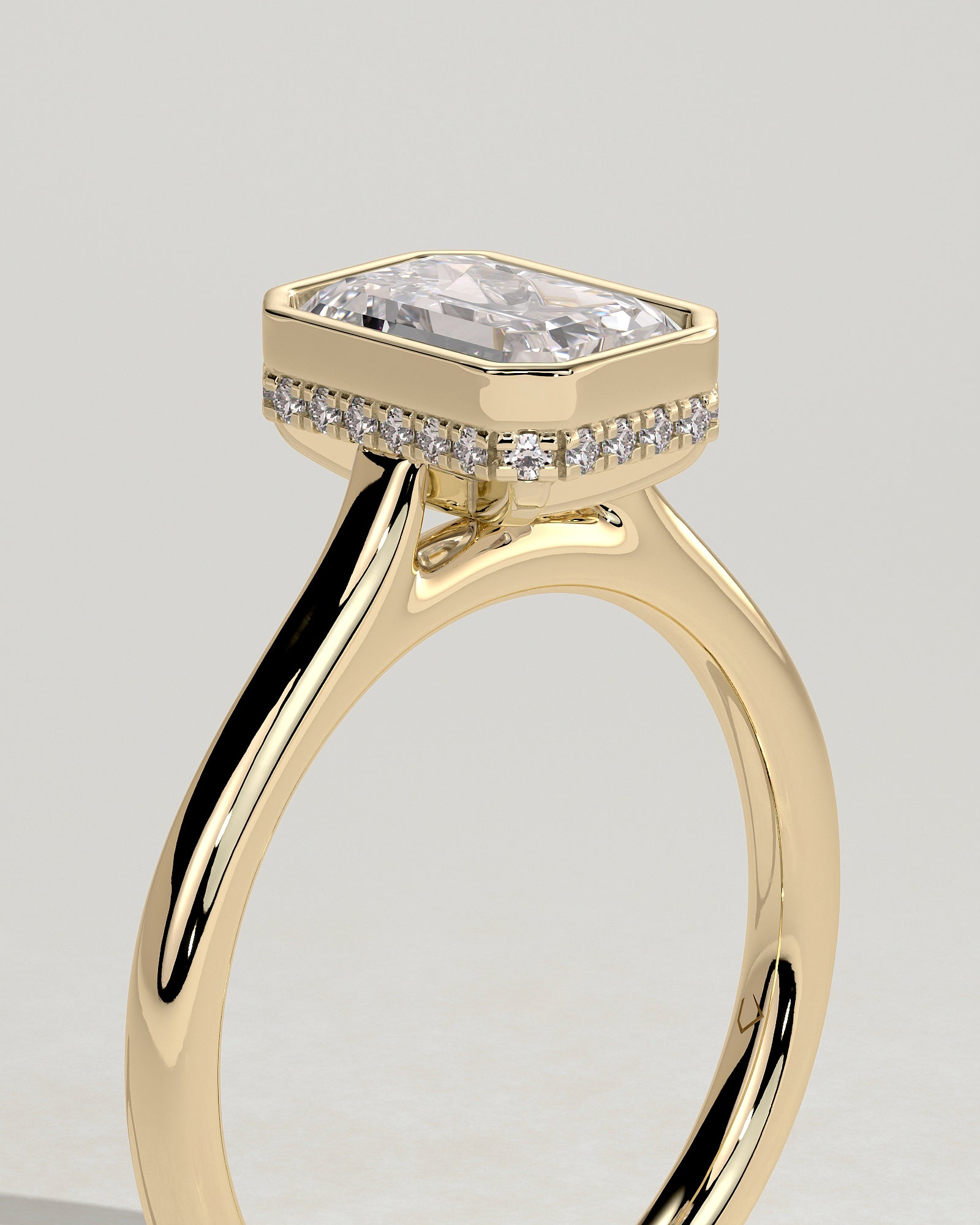 Round Halo, Pave & Split Shank Engagement Ring – 1.93 CT Lab Grown Diamond
