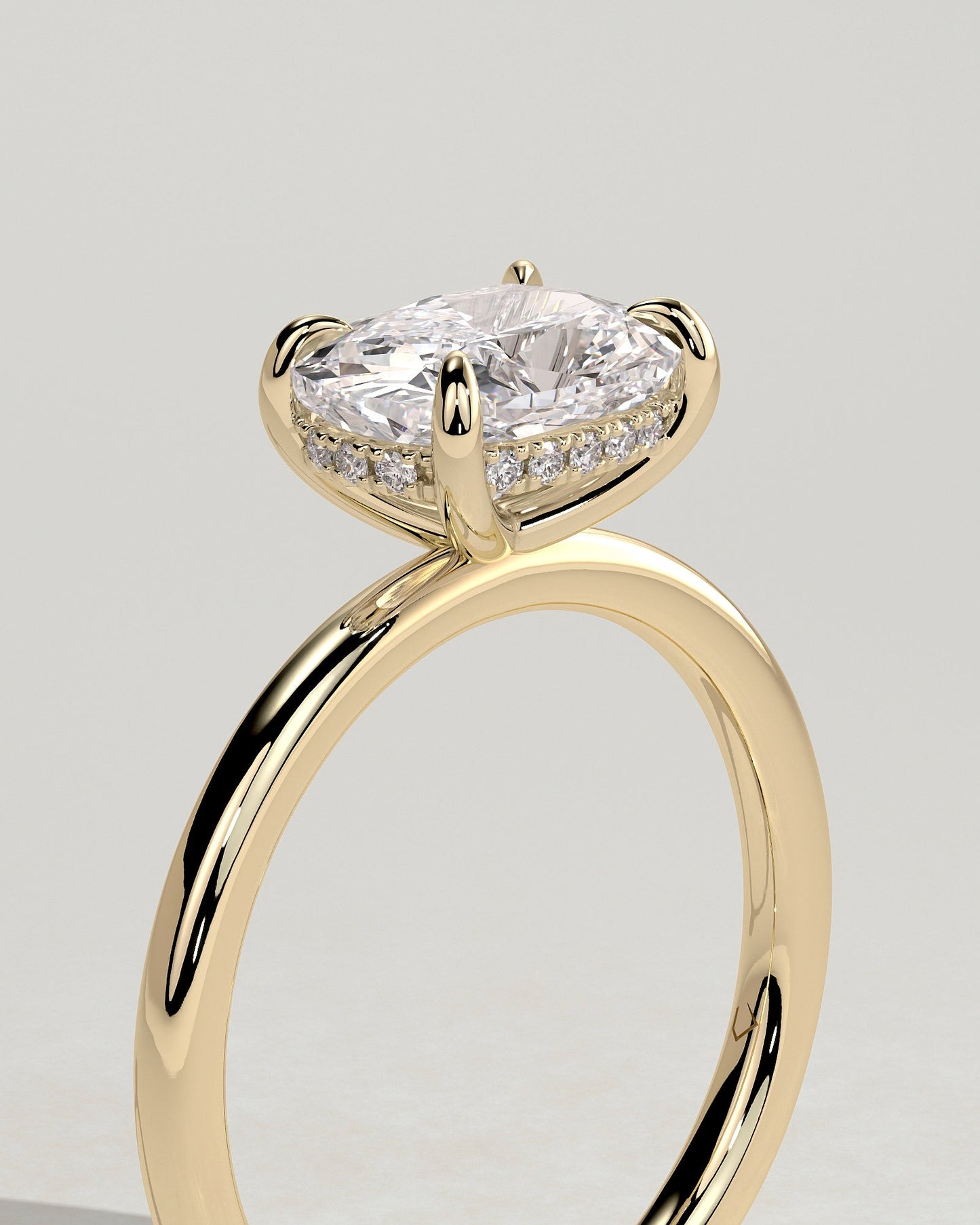 Round Halo, Pave & Split Shank Engagement Ring – 1.93 CT Lab Grown Diamond