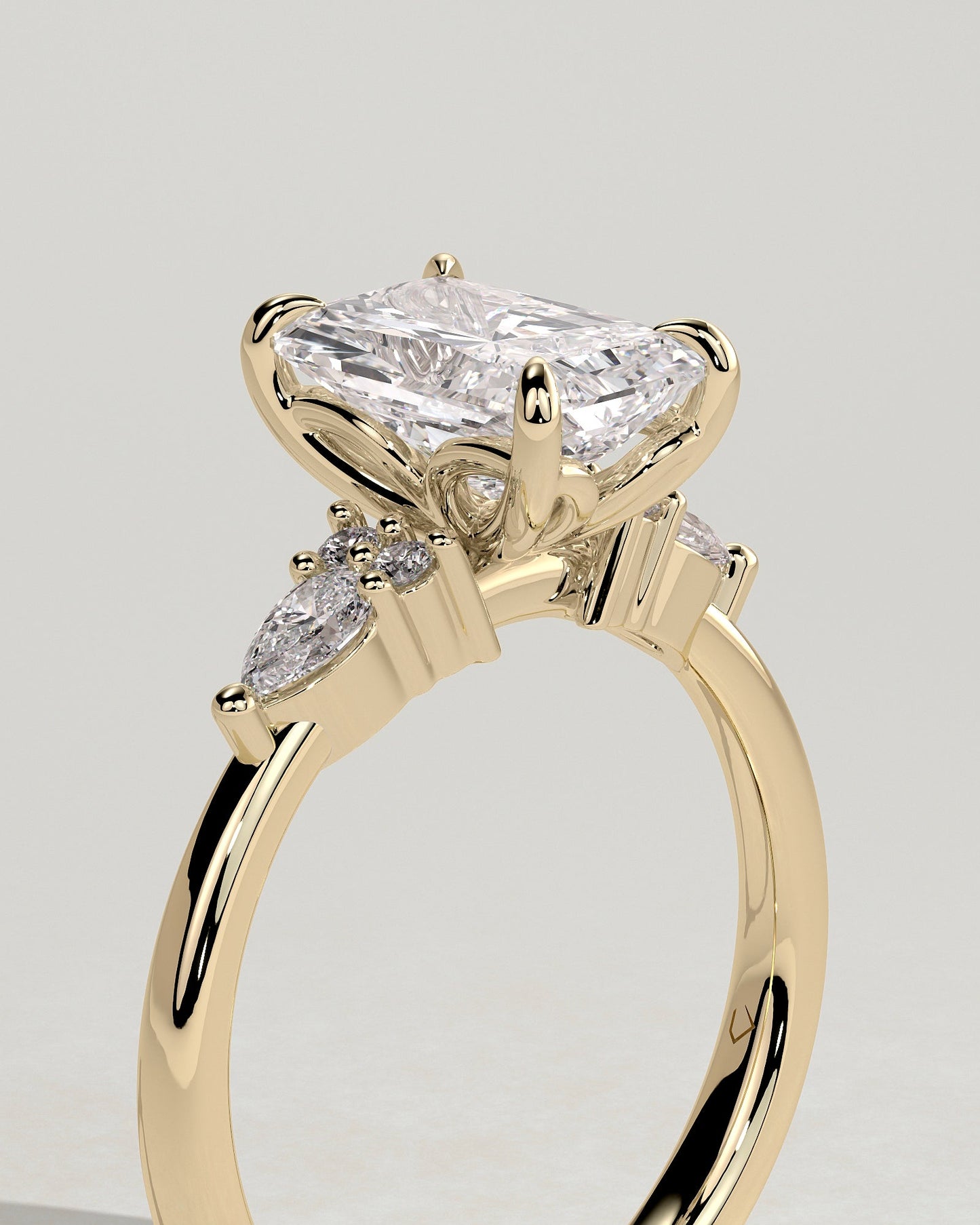 Round Halo, Pave & Split Shank Engagement Ring – 1.93 CT Lab Grown Diamond