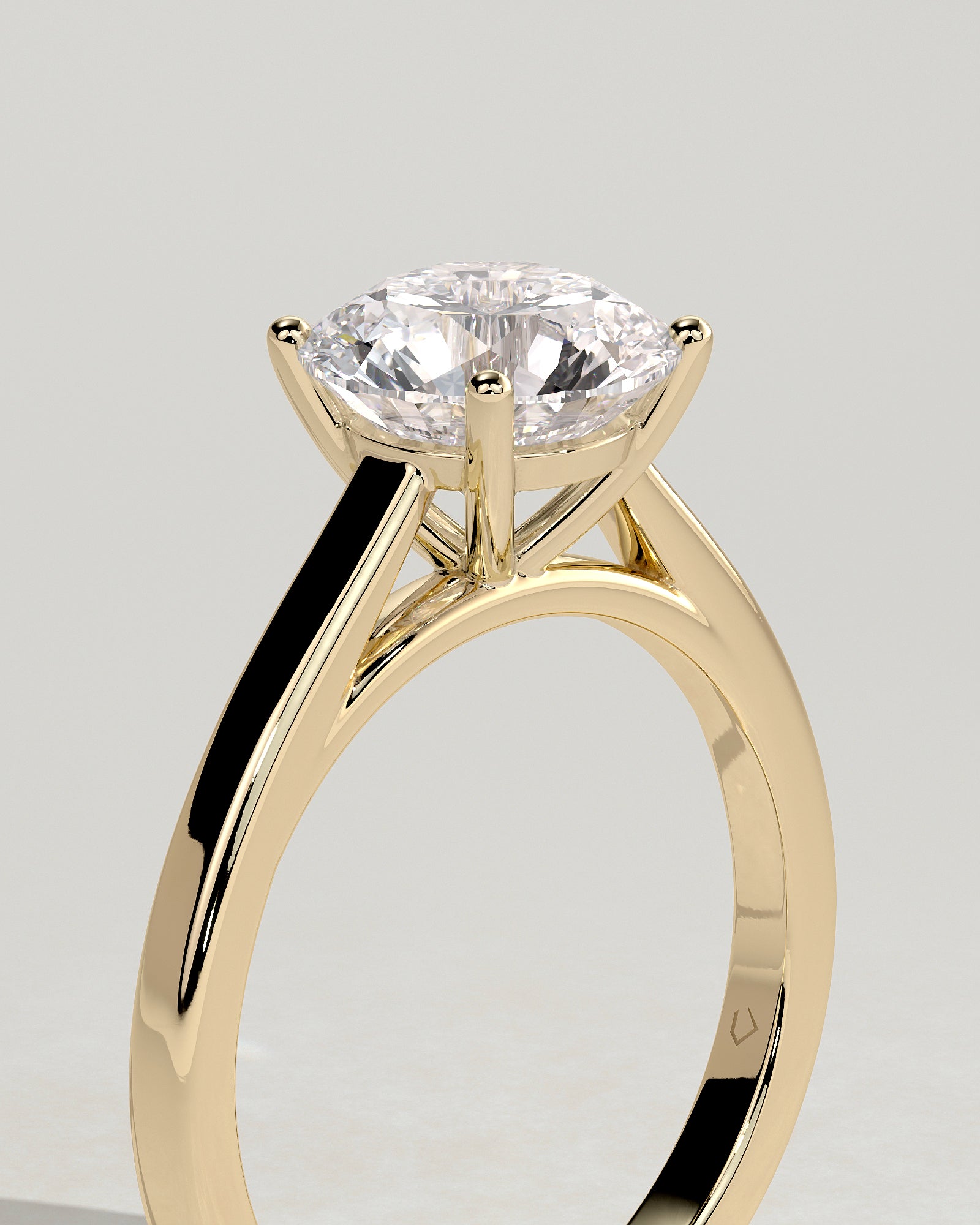 Round Halo, Pave & Split Shank Engagement Ring – 1.93 CT Lab Grown Diamond
