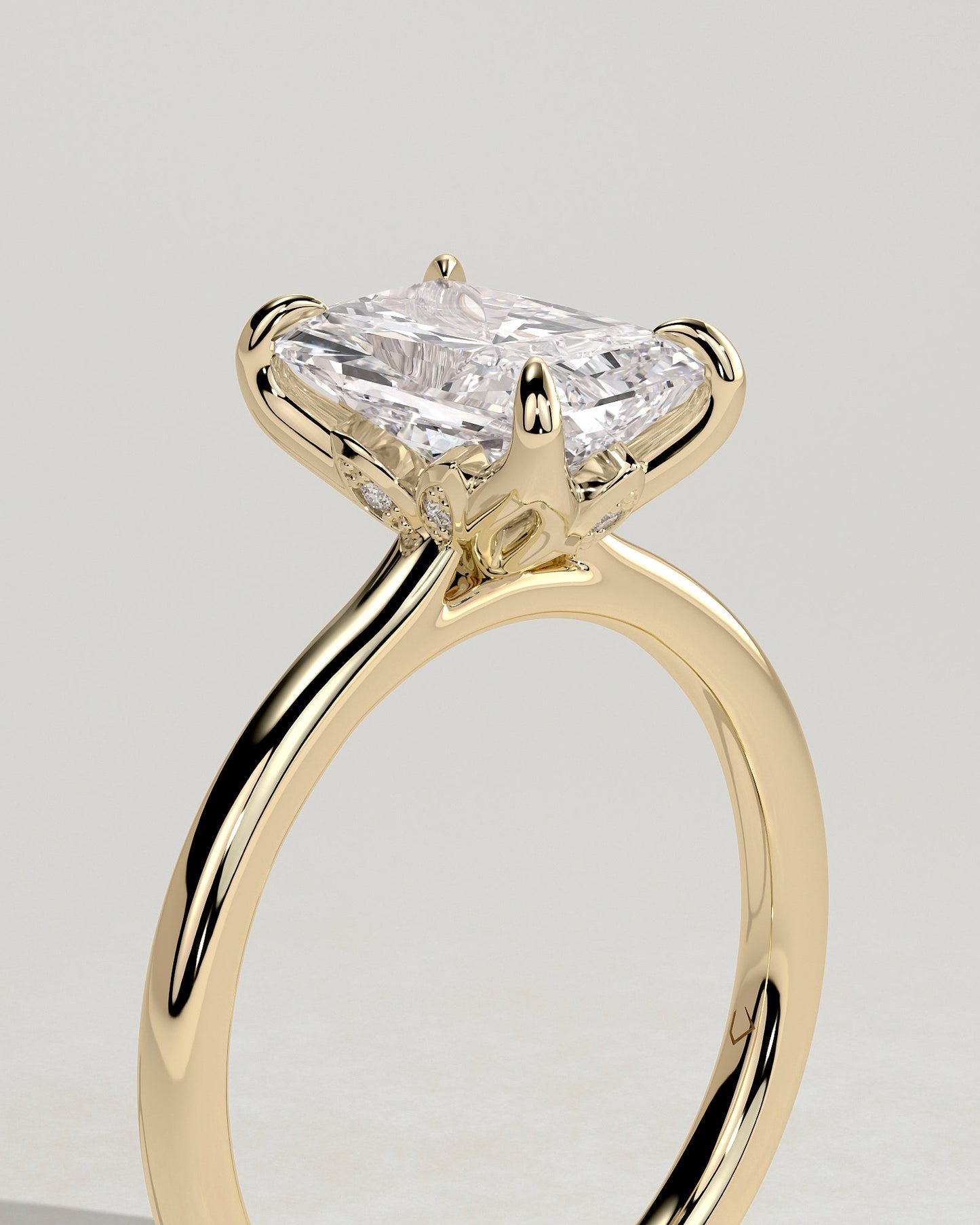 Round Halo, Pave & Split Shank Engagement Ring – 1.93 CT Lab Grown Diamond