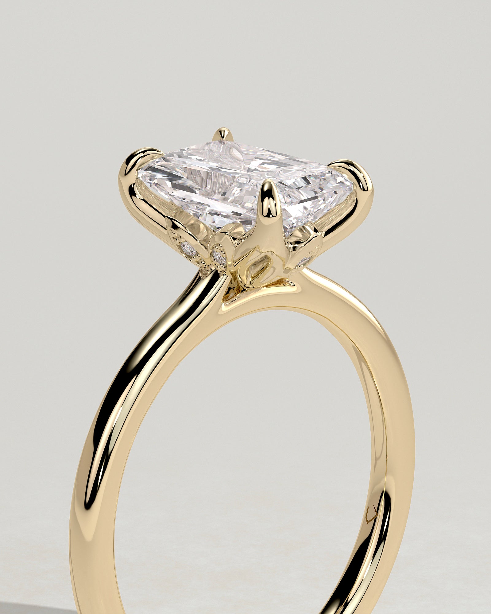 Round Halo, Pave & Split Shank Engagement Ring – 1.93 CT Lab Grown Diamond