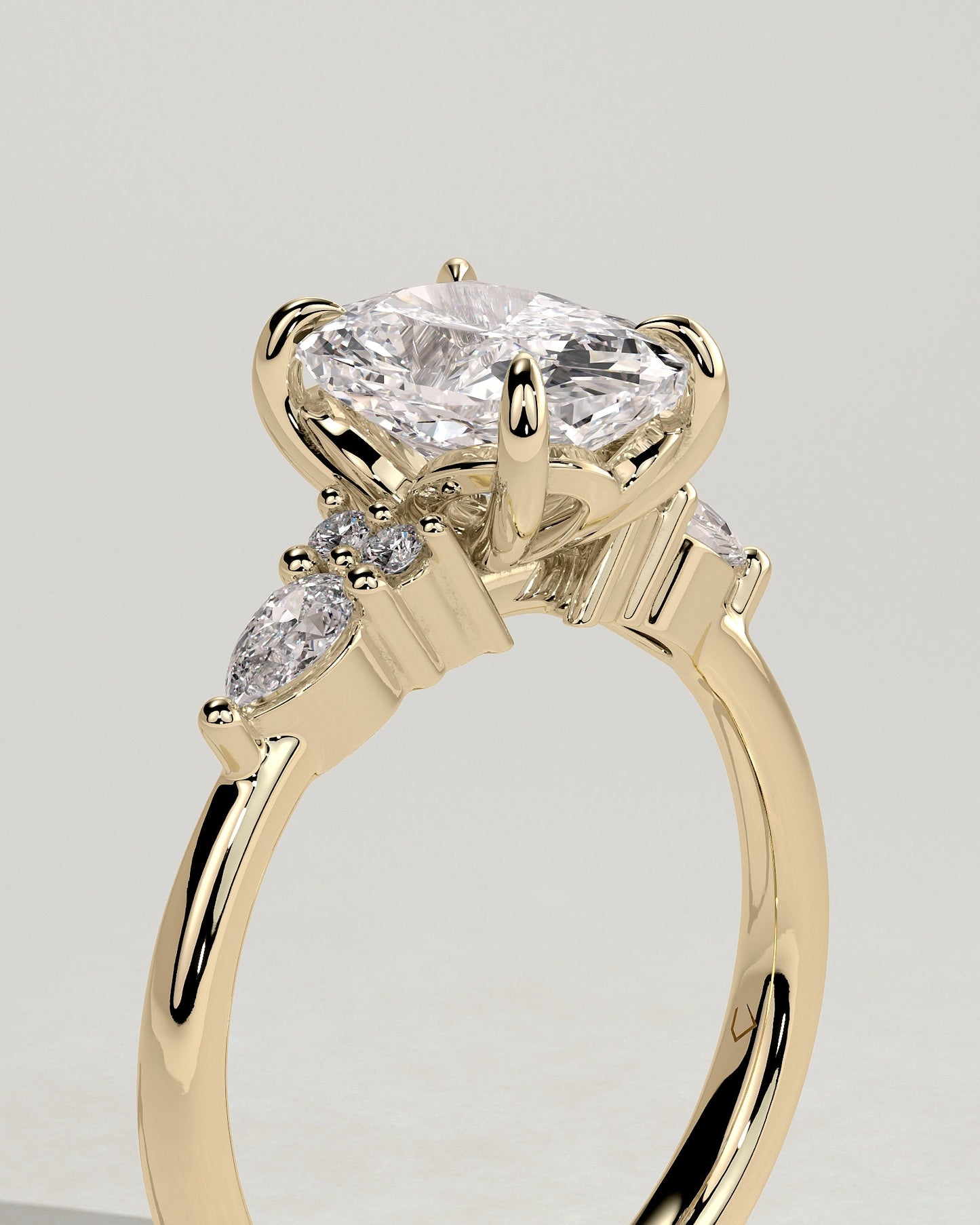 Round Halo, Pave & Split Shank Engagement Ring – 1.93 CT Lab Grown Diamond