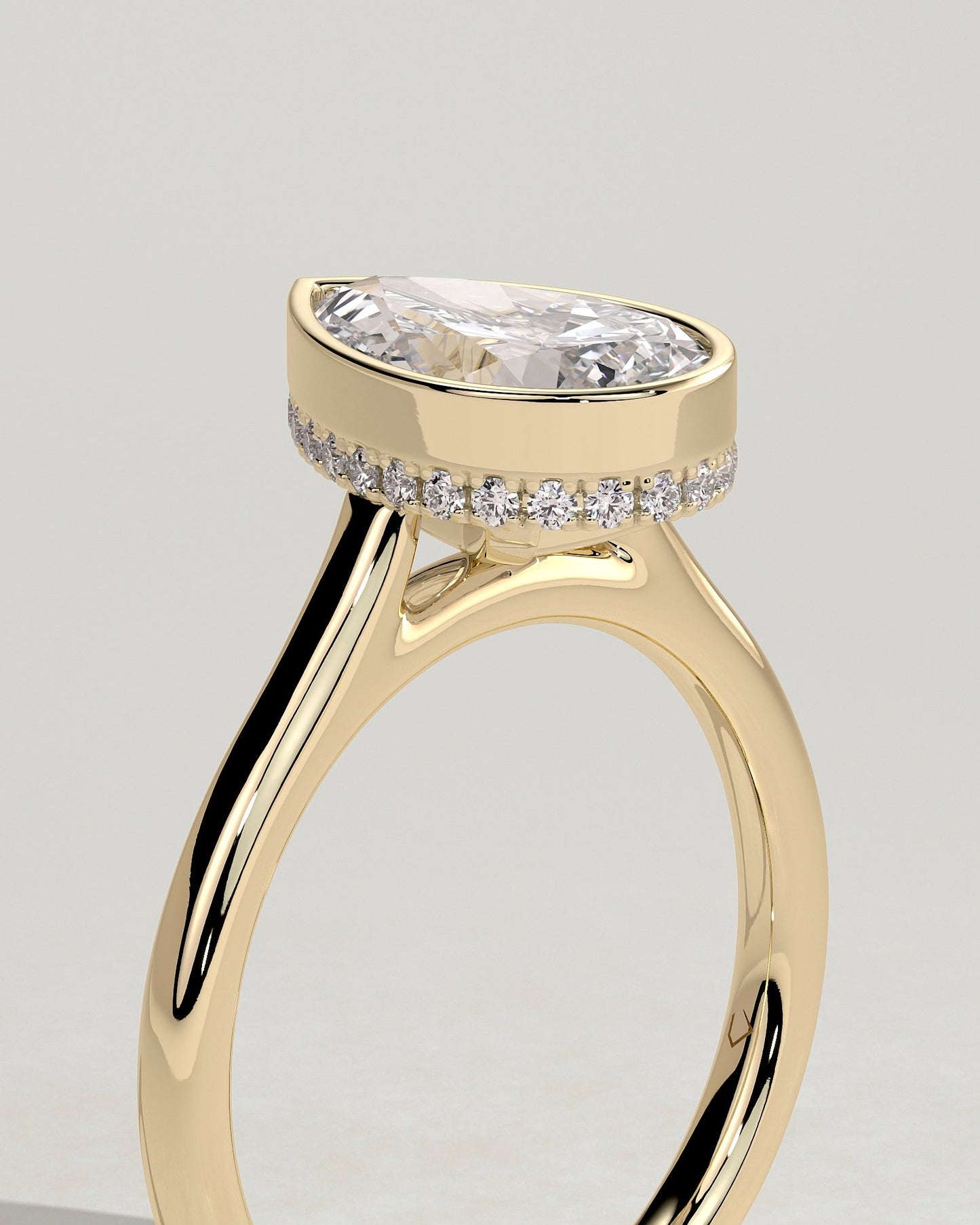 Round Halo, Pave & Split Shank Engagement Ring – 1.93 CT Lab Grown Diamond