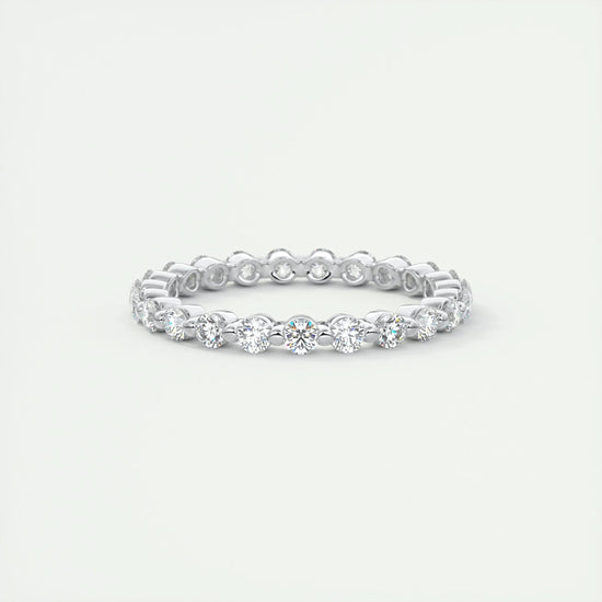 0.69 CT Round Full Eternity CVD EF/VVS Diamond Wedding Band 1
