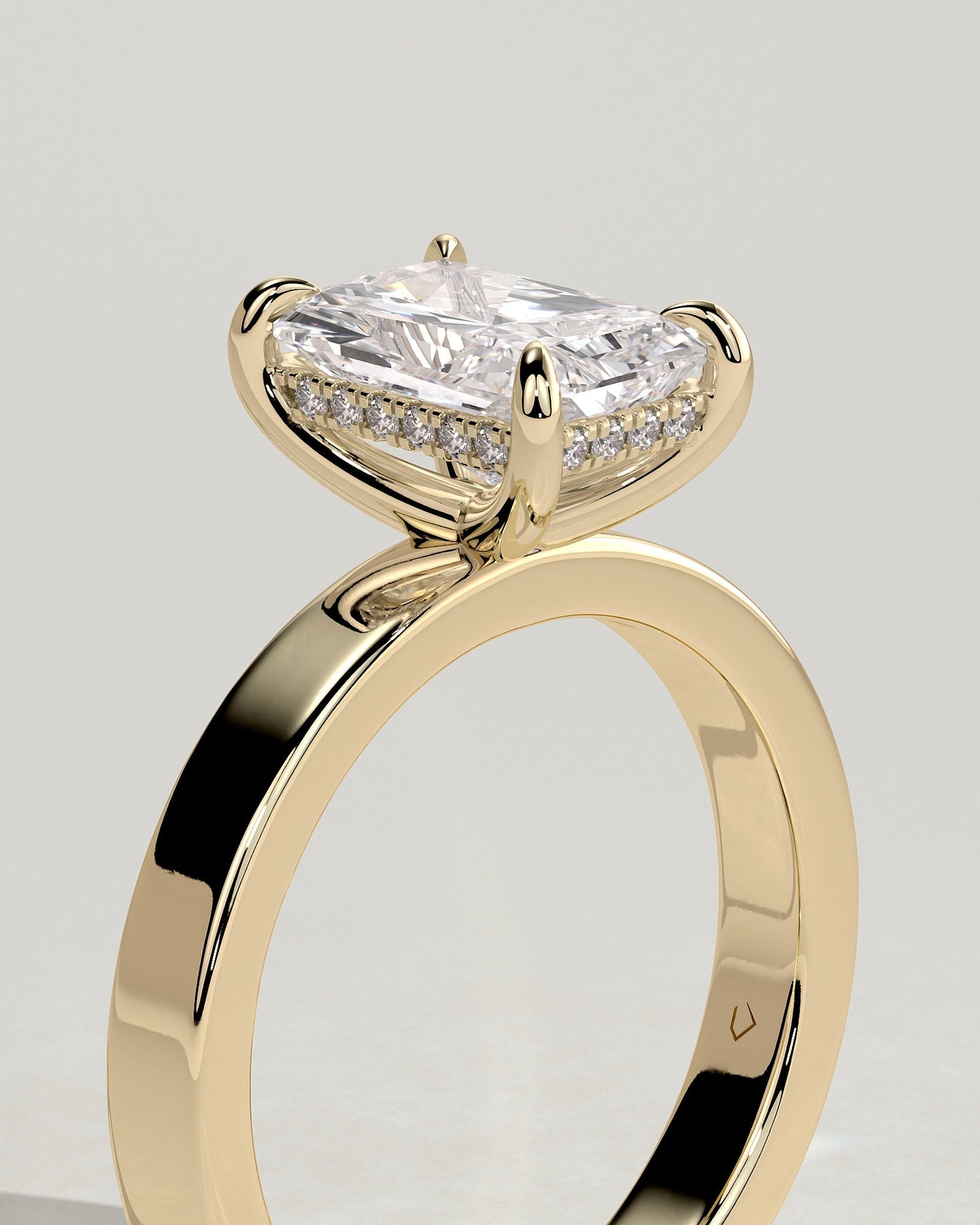 Round Halo, Pave & Split Shank Engagement Ring – 1.93 CT Lab Grown Diamond
