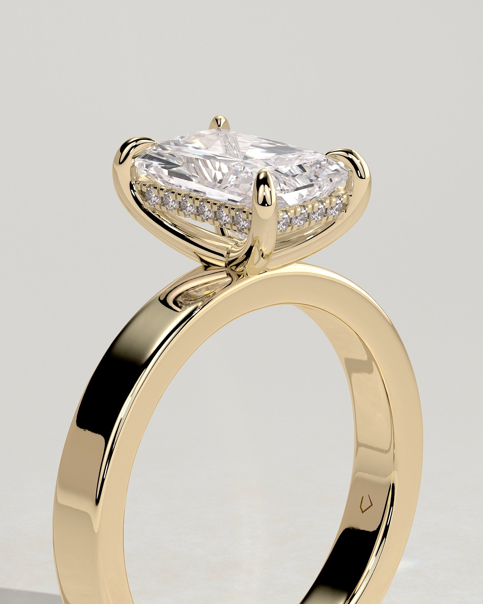 Round Halo, Pave & Split Shank Engagement Ring – 1.93 CT Lab Grown Diamond