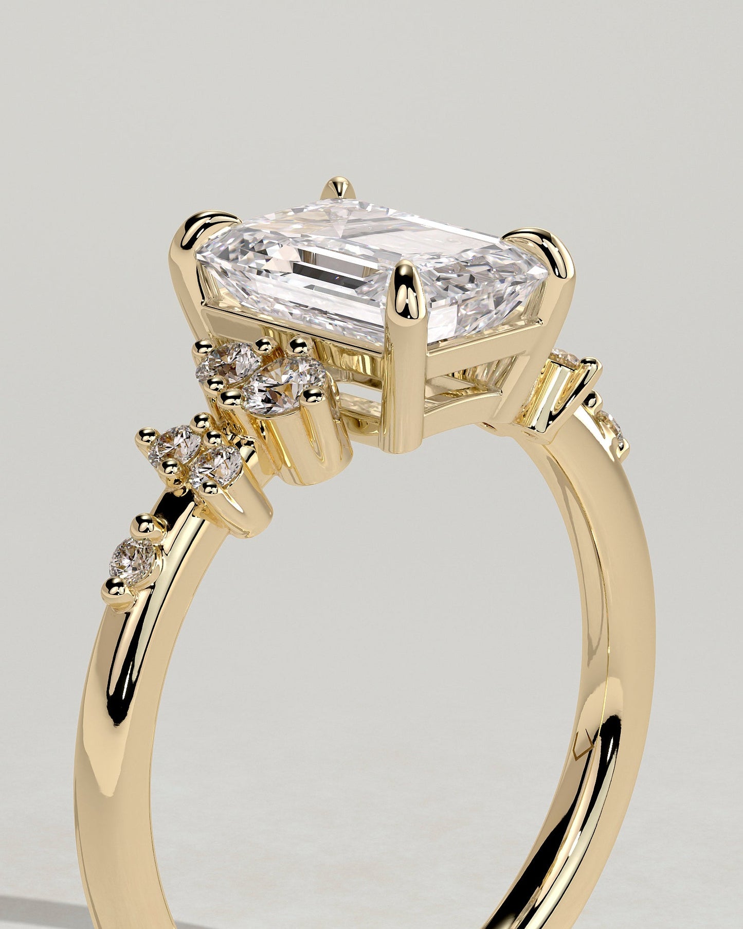 Round Halo, Pave & Split Shank Engagement Ring – 1.93 CT Lab Grown Diamond