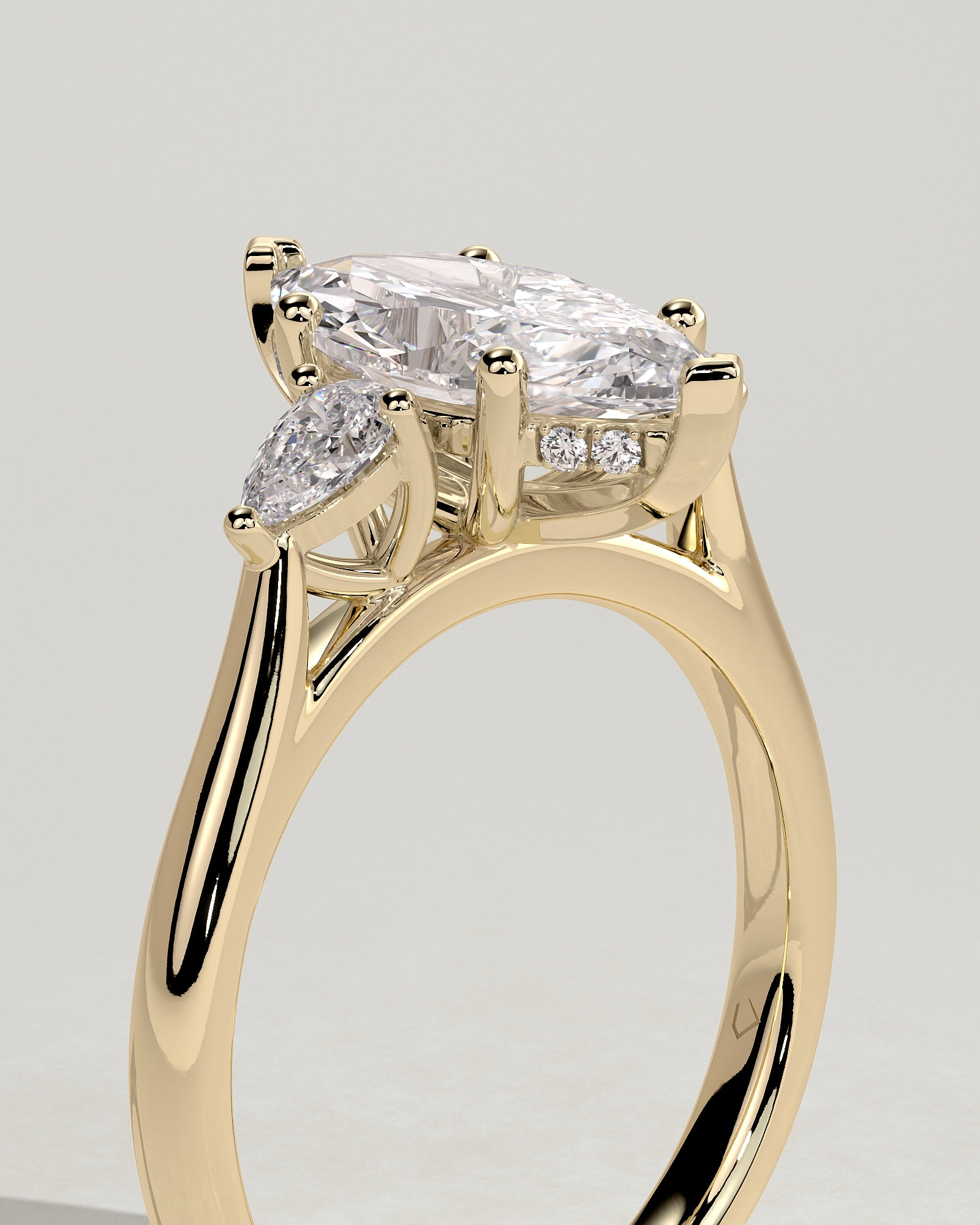 Round Halo, Pave & Split Shank Engagement Ring – 1.93 CT Lab Grown Diamond