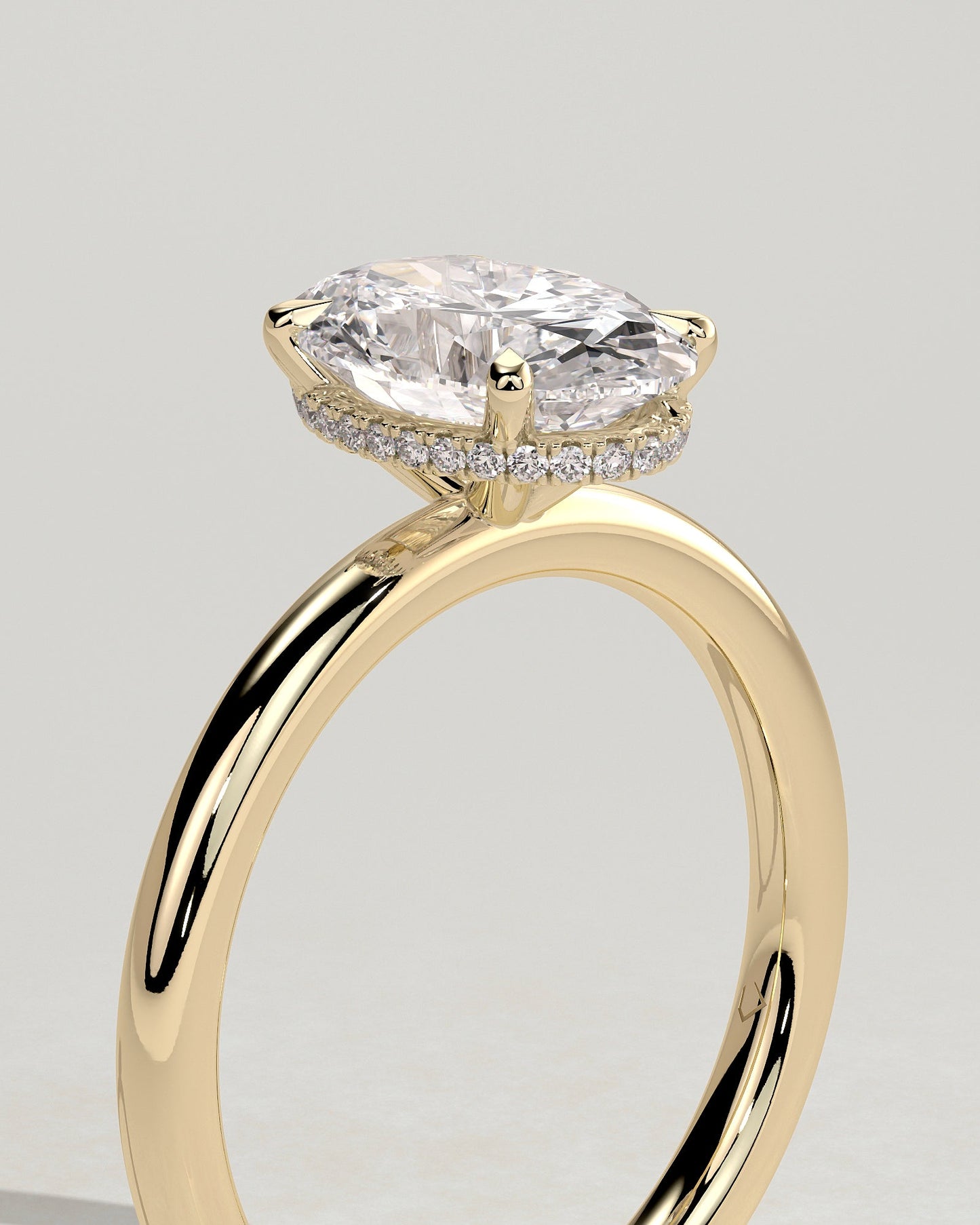 Round Halo, Pave & Split Shank Engagement Ring – 1.93 CT Lab Grown Diamond