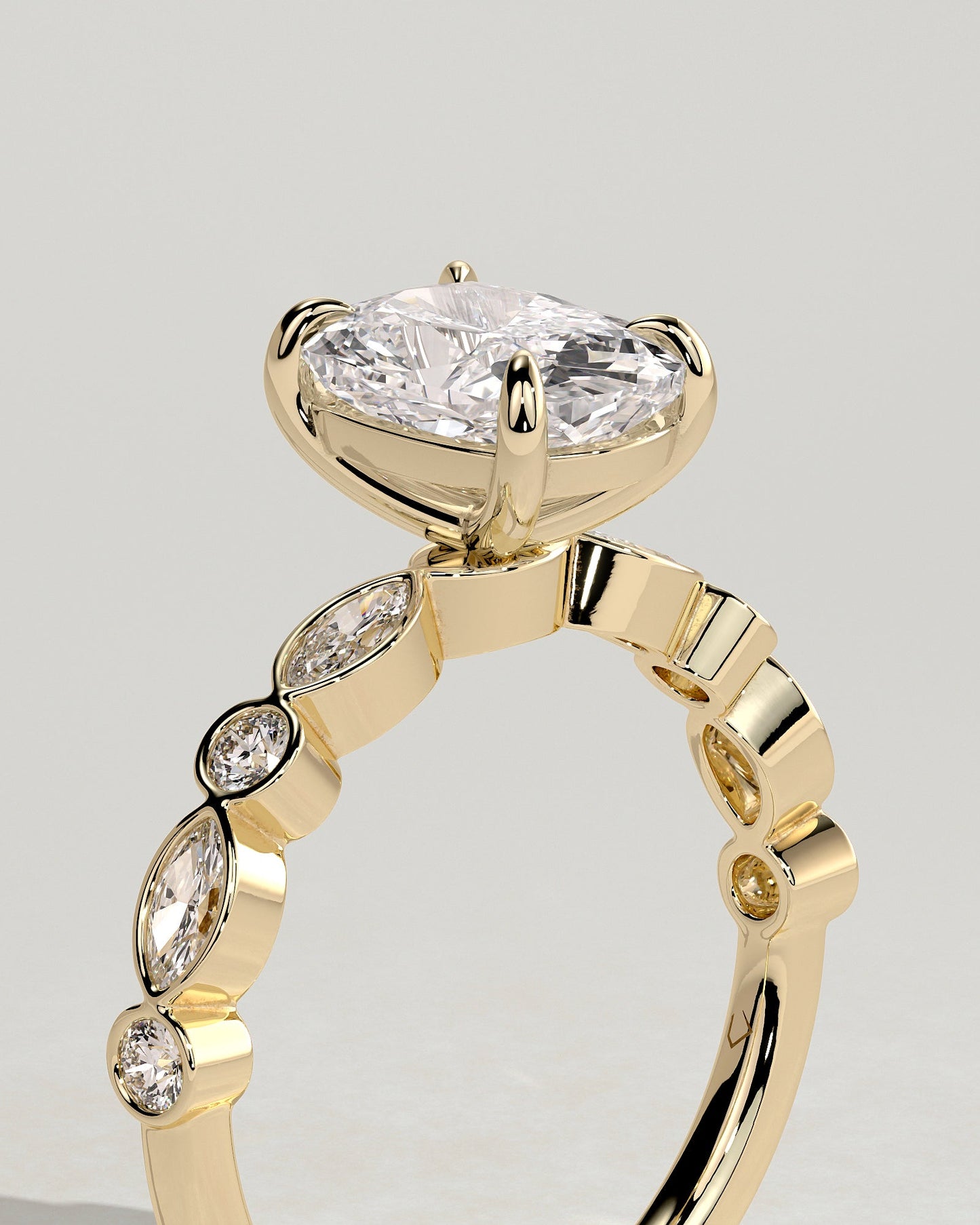 Round Halo, Pave & Split Shank Engagement Ring – 1.93 CT Lab Grown Diamond
