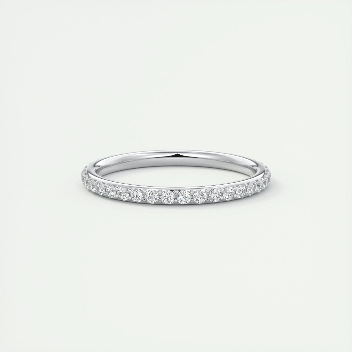 0.74 CT Round Full Eternity CVD EF/VVS Diamond Wedding Band 1