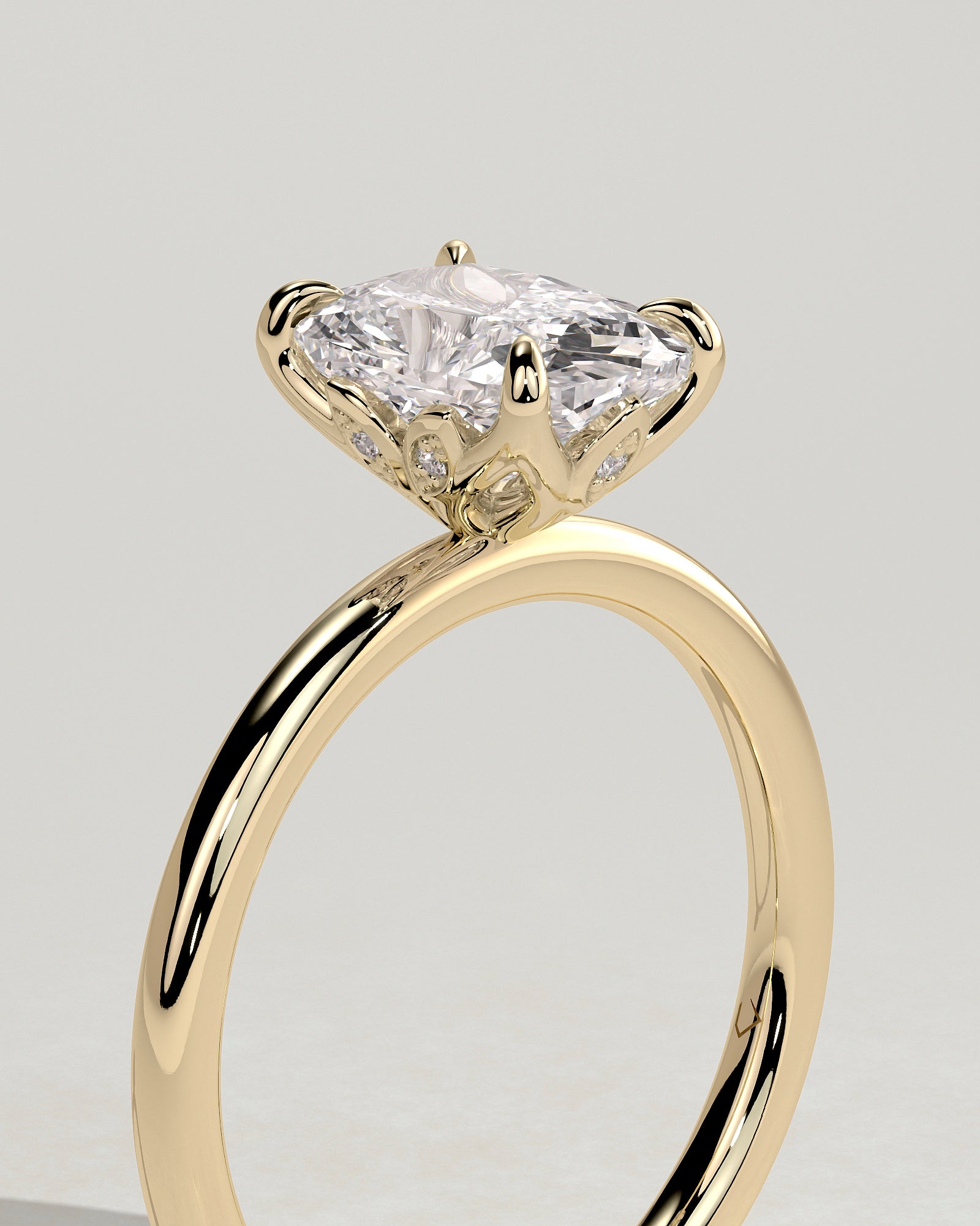 Round Halo, Pave & Split Shank Engagement Ring – 1.93 CT Lab Grown Diamond