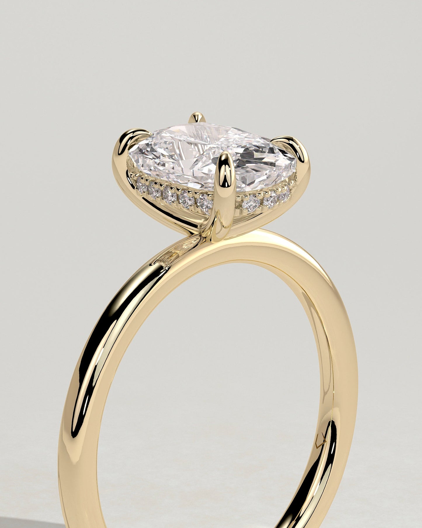 Round Halo, Pave & Split Shank Engagement Ring – 1.93 CT Lab Grown Diamond
