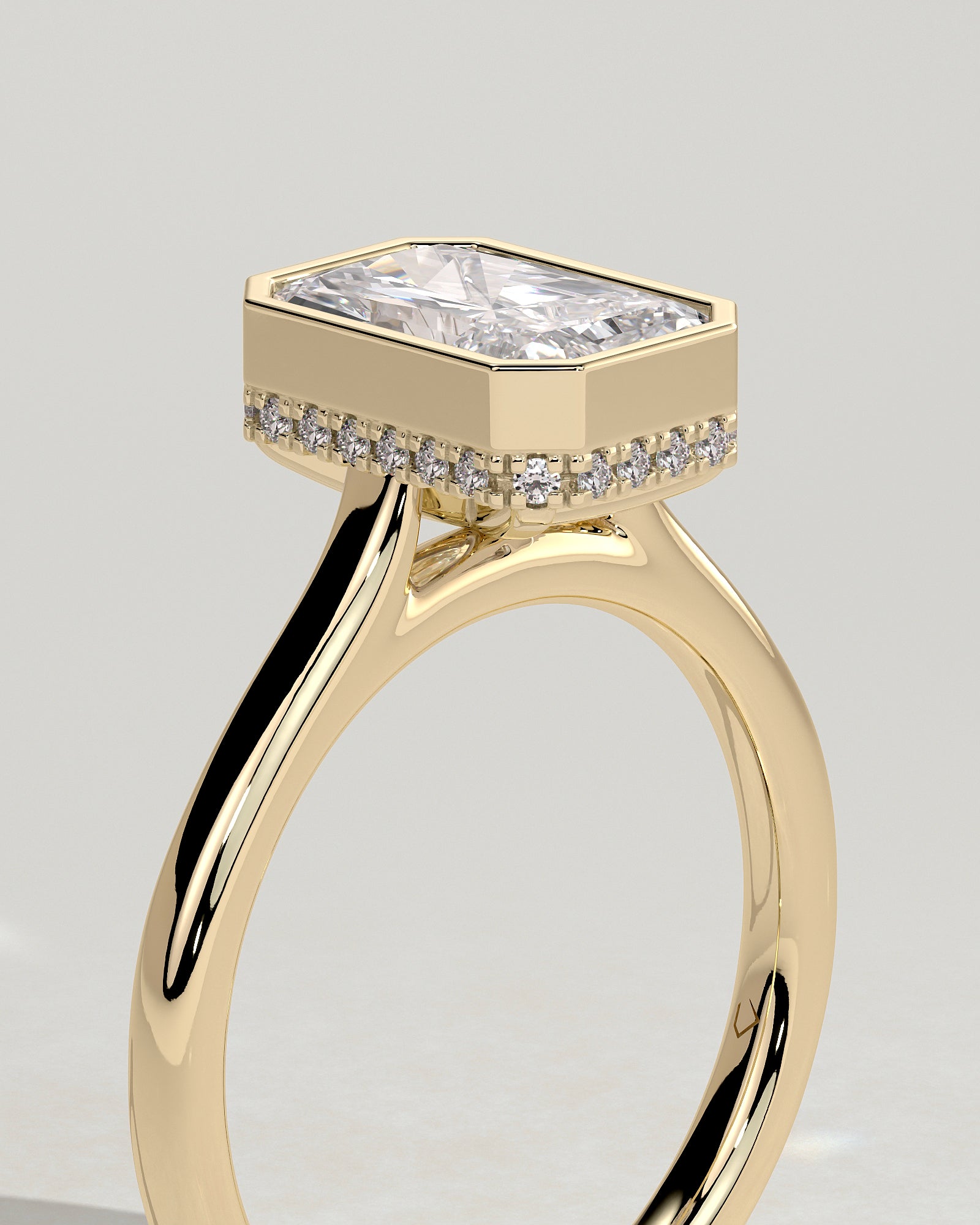 Round Halo, Pave & Split Shank Engagement Ring – 1.93 CT Lab Grown Diamond