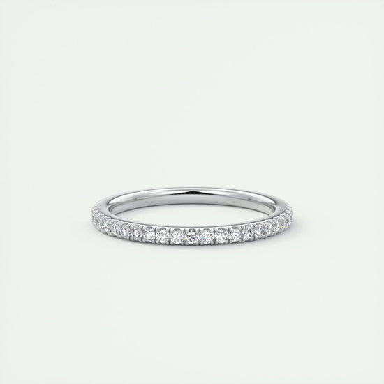 0.18 CT Round Half Eternity CVD EF/VVS Diamond Wedding Band 1