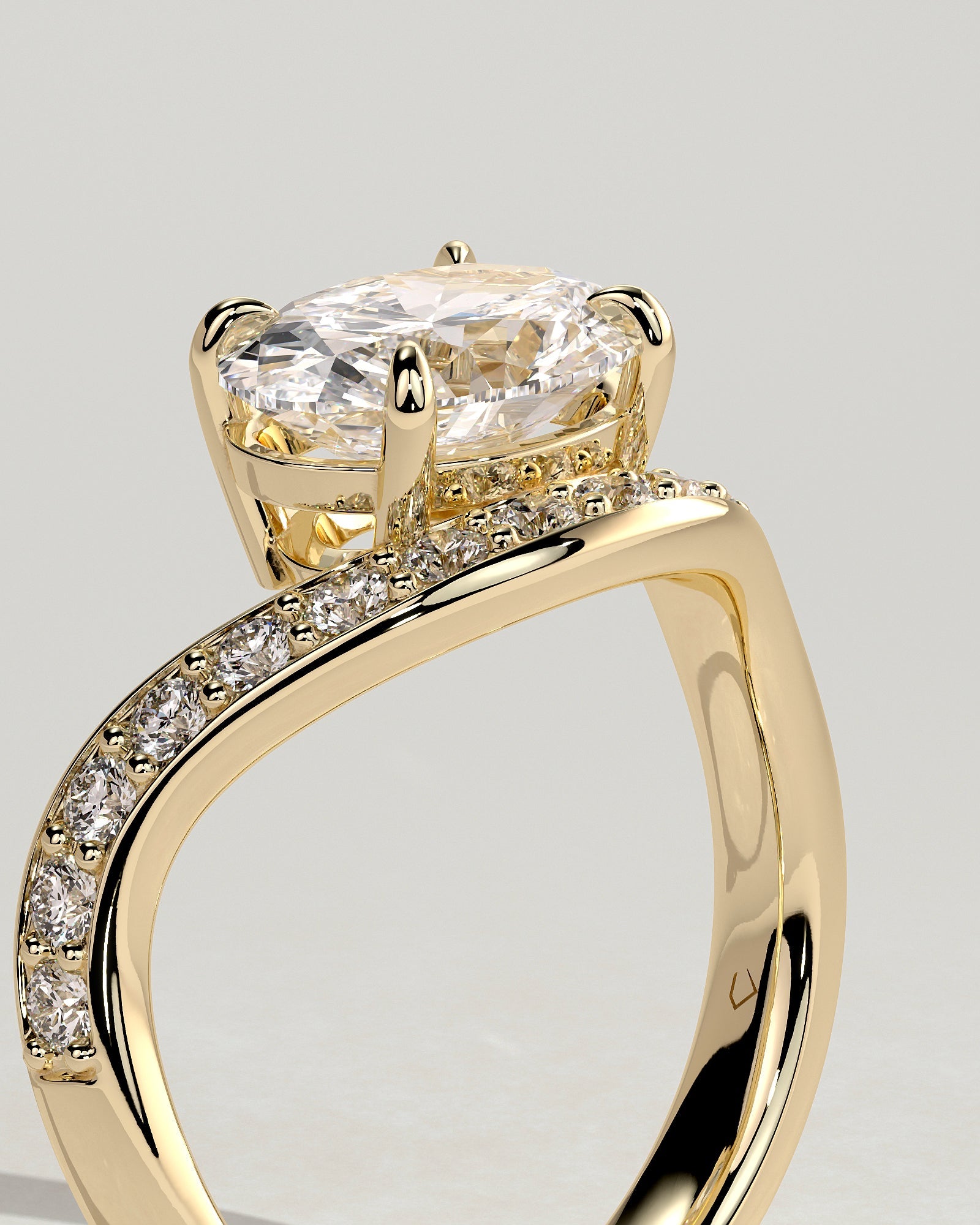 Round Halo, Pave & Split Shank Engagement Ring – 1.93 CT Lab Grown Diamond