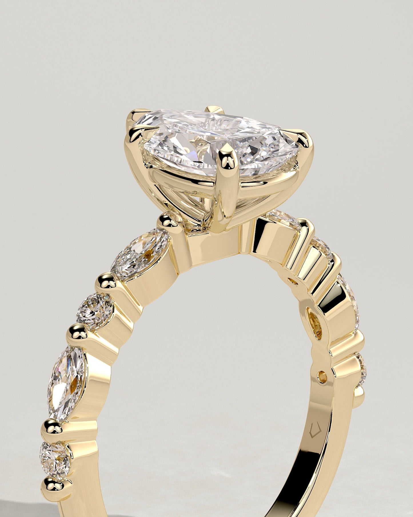 Round Halo, Pave & Split Shank Engagement Ring – 1.93 CT Lab Grown Diamond