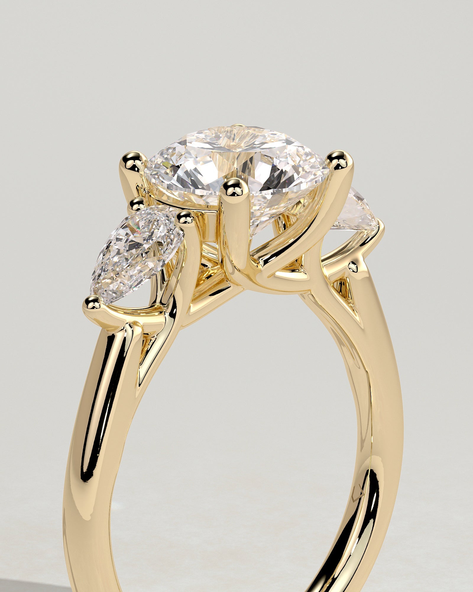 Round Halo, Pave & Split Shank Engagement Ring – 1.93 CT Lab Grown Diamond