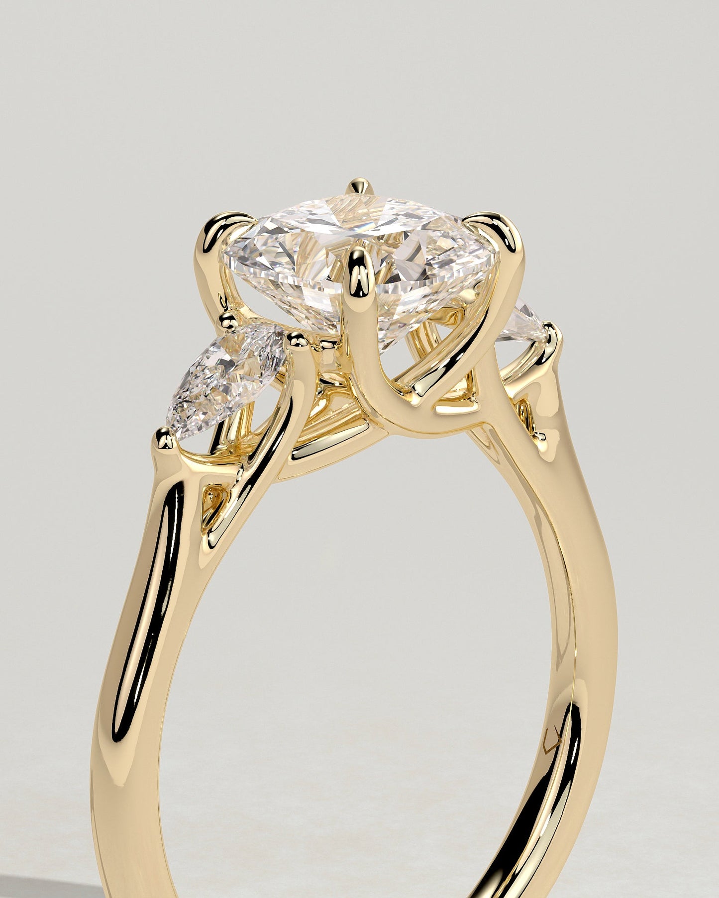 Round Halo, Pave & Split Shank Engagement Ring – 1.93 CT Lab Grown Diamond