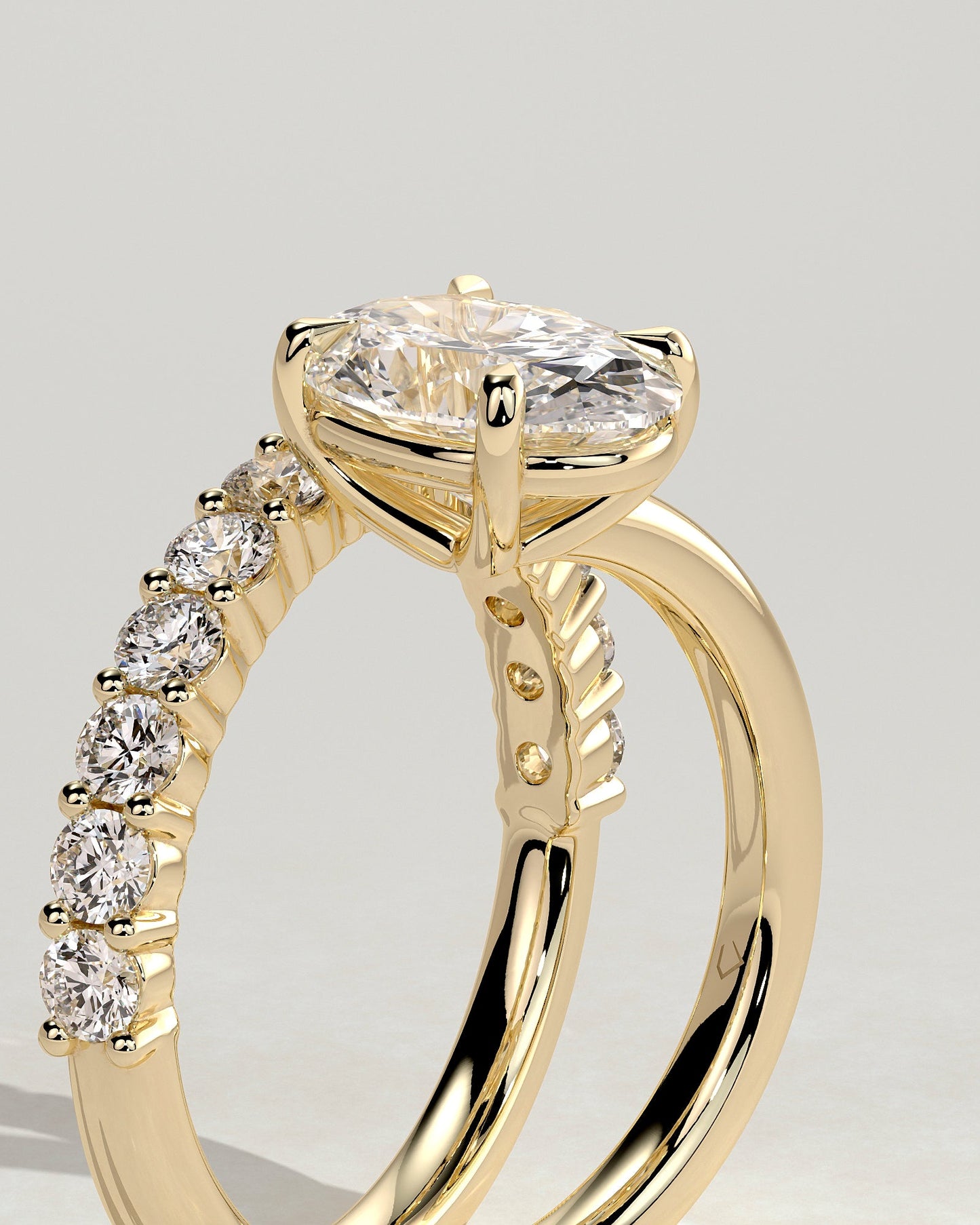 Round Halo, Pave & Split Shank Engagement Ring – 1.93 CT Lab Grown Diamond
