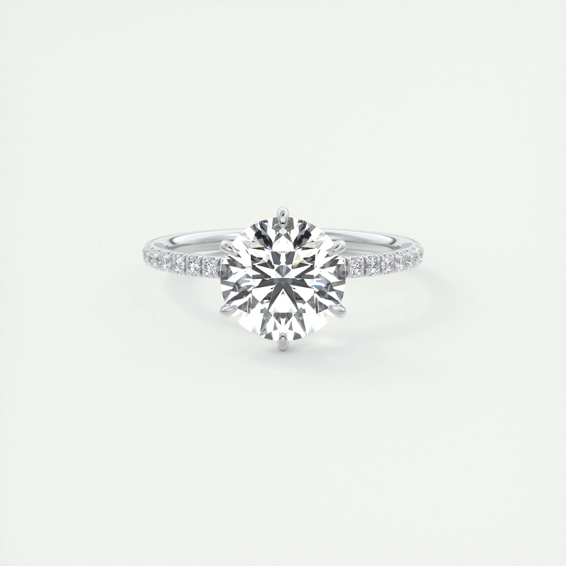 2 CT Round Solitaire CVD F/VS1 Diamond Engagement Ring 1