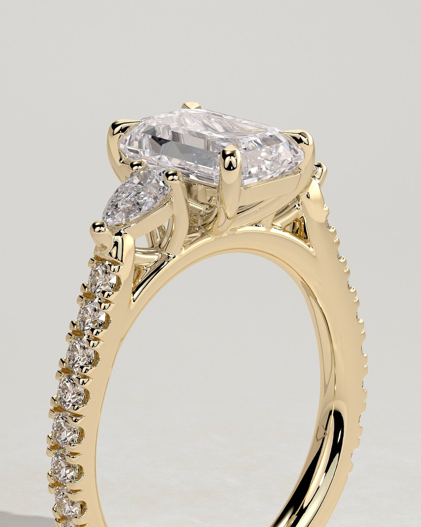 Round Halo, Pave & Split Shank Engagement Ring – 1.93 CT Lab Grown Diamond