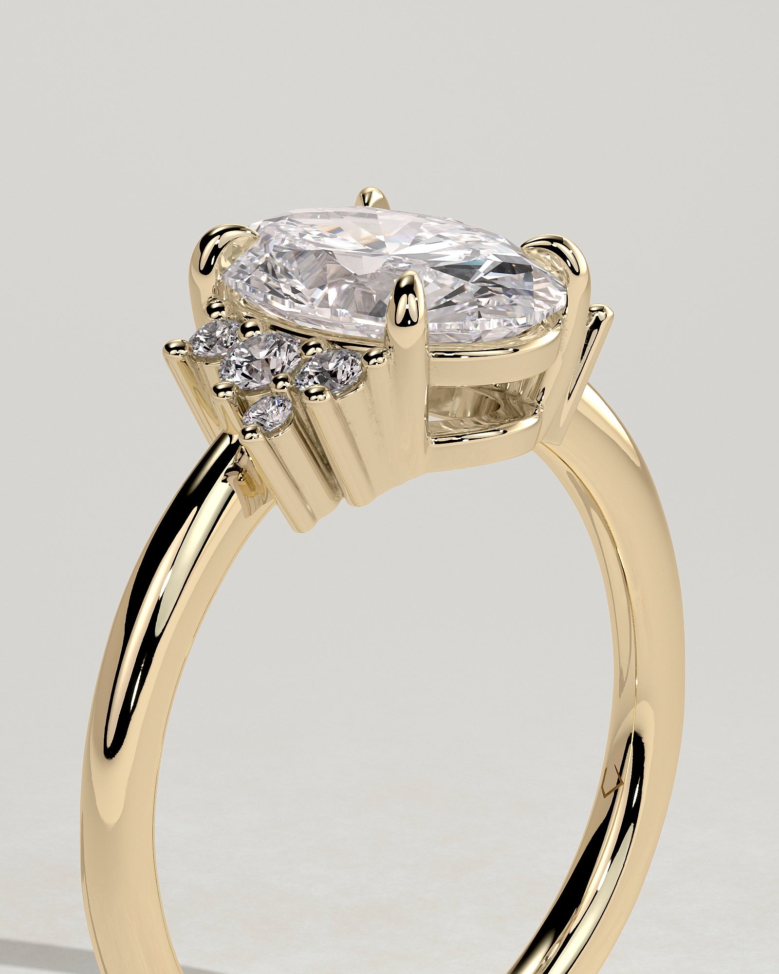 Round Halo, Pave & Split Shank Engagement Ring – 1.93 CT Lab Grown Diamond