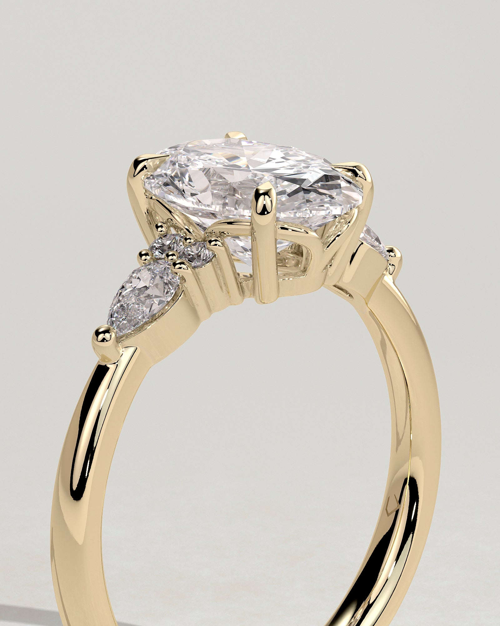 Round Halo, Pave & Split Shank Engagement Ring – 1.93 CT Lab Grown Diamond