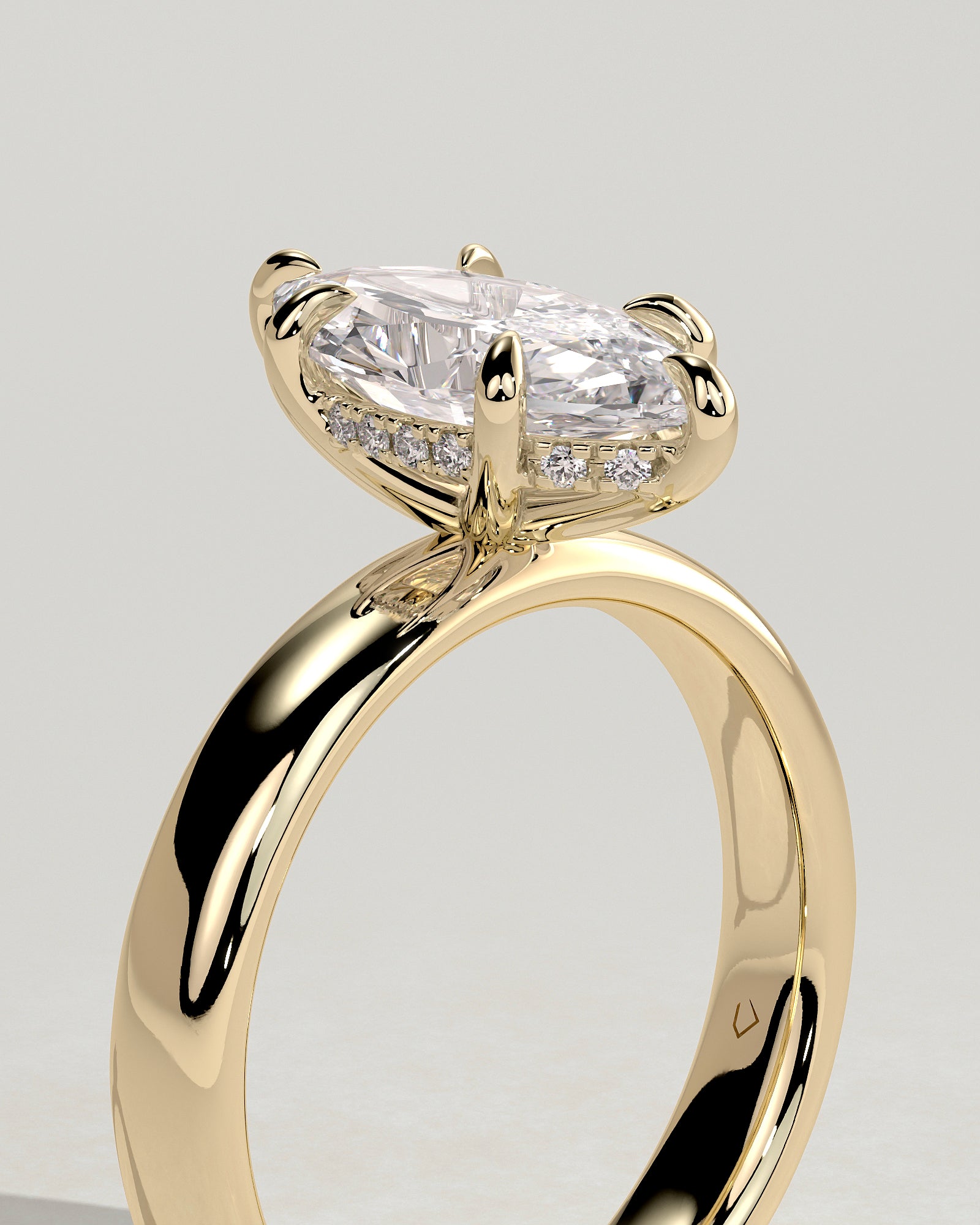 Round Halo, Pave & Split Shank Engagement Ring – 1.93 CT Lab Grown Diamond