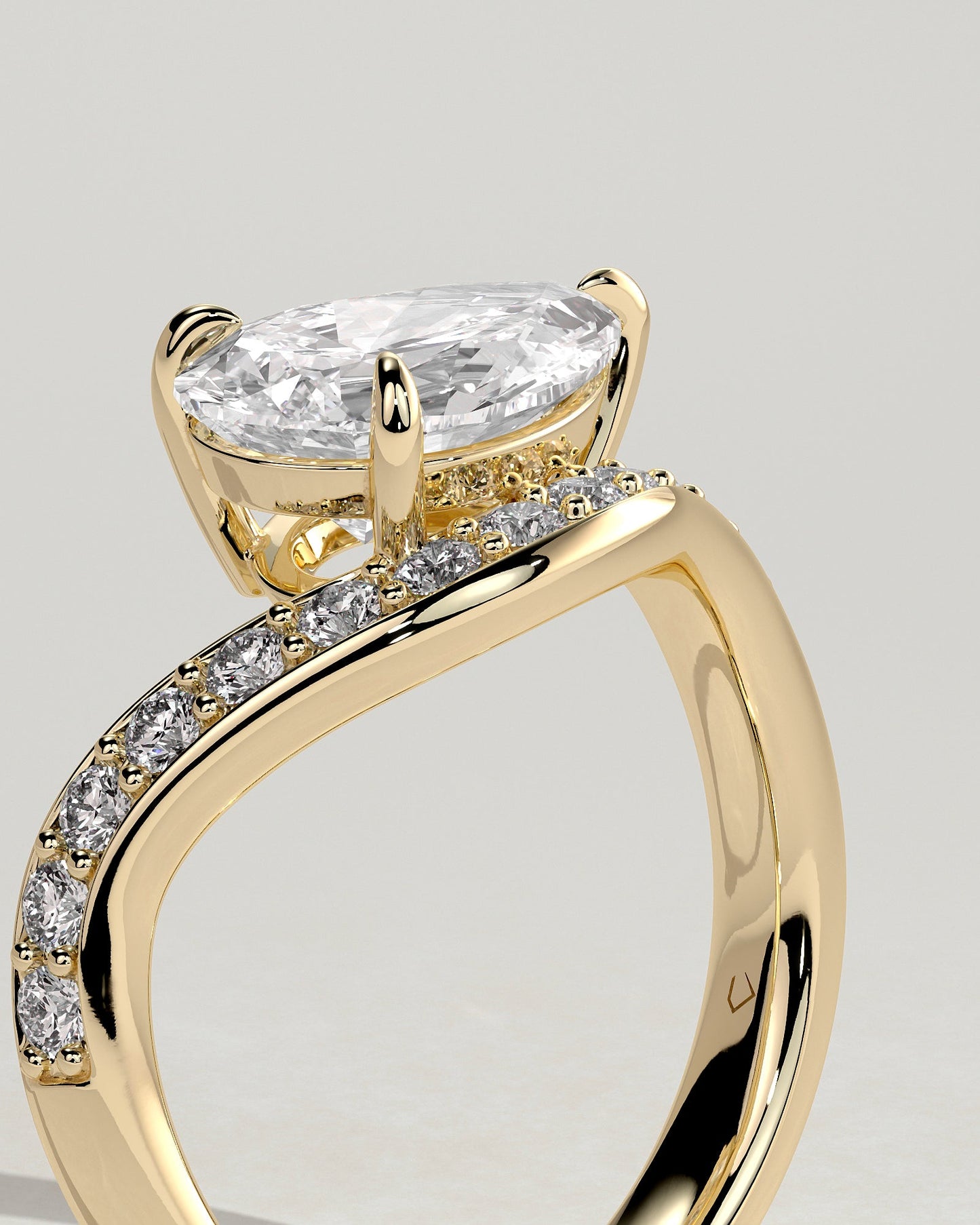 Round Halo, Pave & Split Shank Engagement Ring – 1.93 CT Lab Grown Diamond
