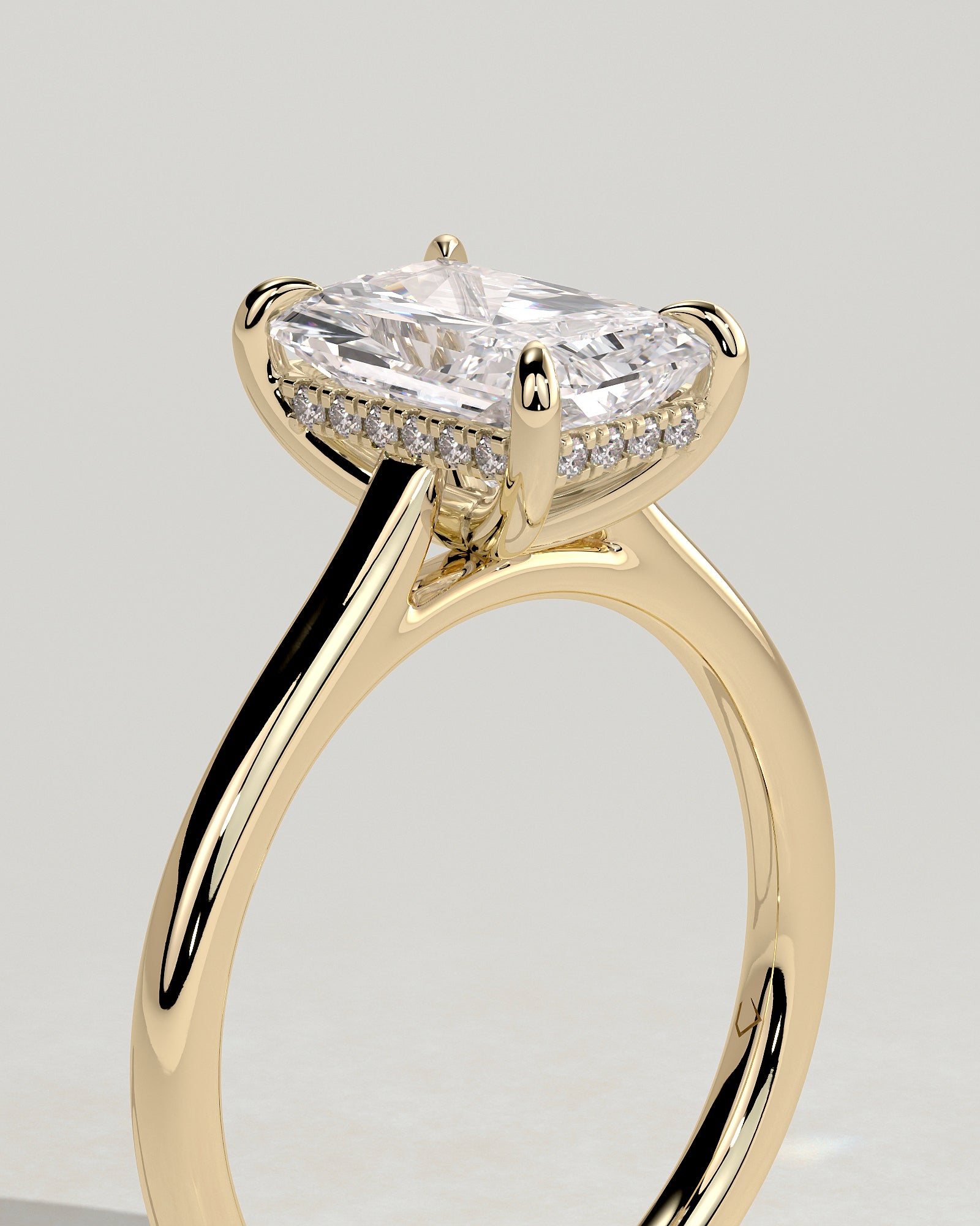 Round Halo, Pave & Split Shank Engagement Ring – 1.93 CT Lab Grown Diamond