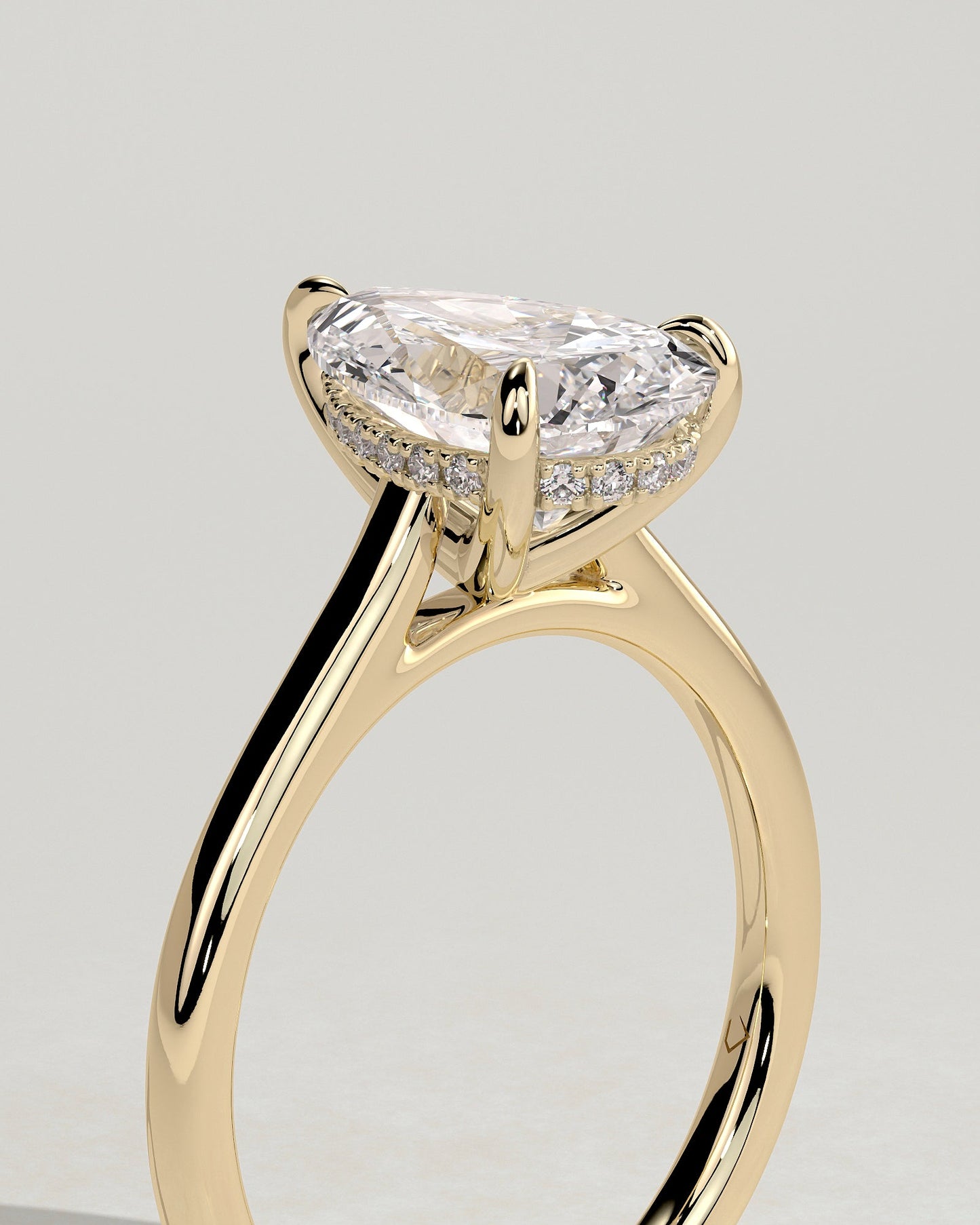 Round Halo, Pave & Split Shank Engagement Ring – 1.93 CT Lab Grown Diamond