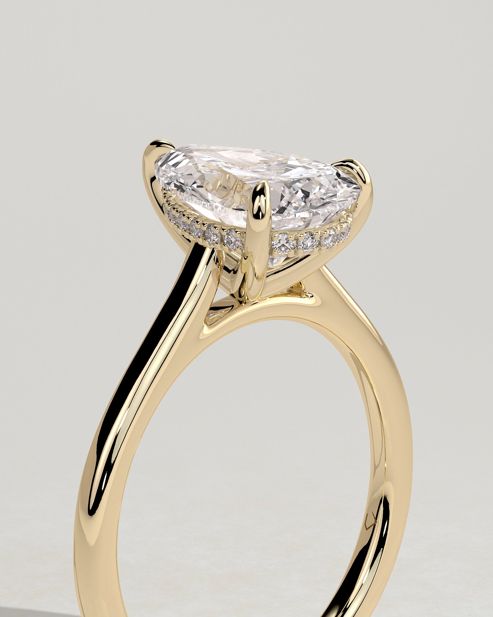 Round Halo, Pave & Split Shank Engagement Ring – 1.93 CT Lab Grown Diamond