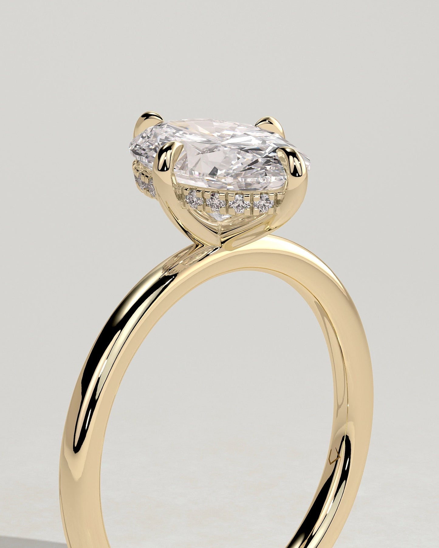 Round Halo, Pave & Split Shank Engagement Ring – 1.93 CT Lab Grown Diamond